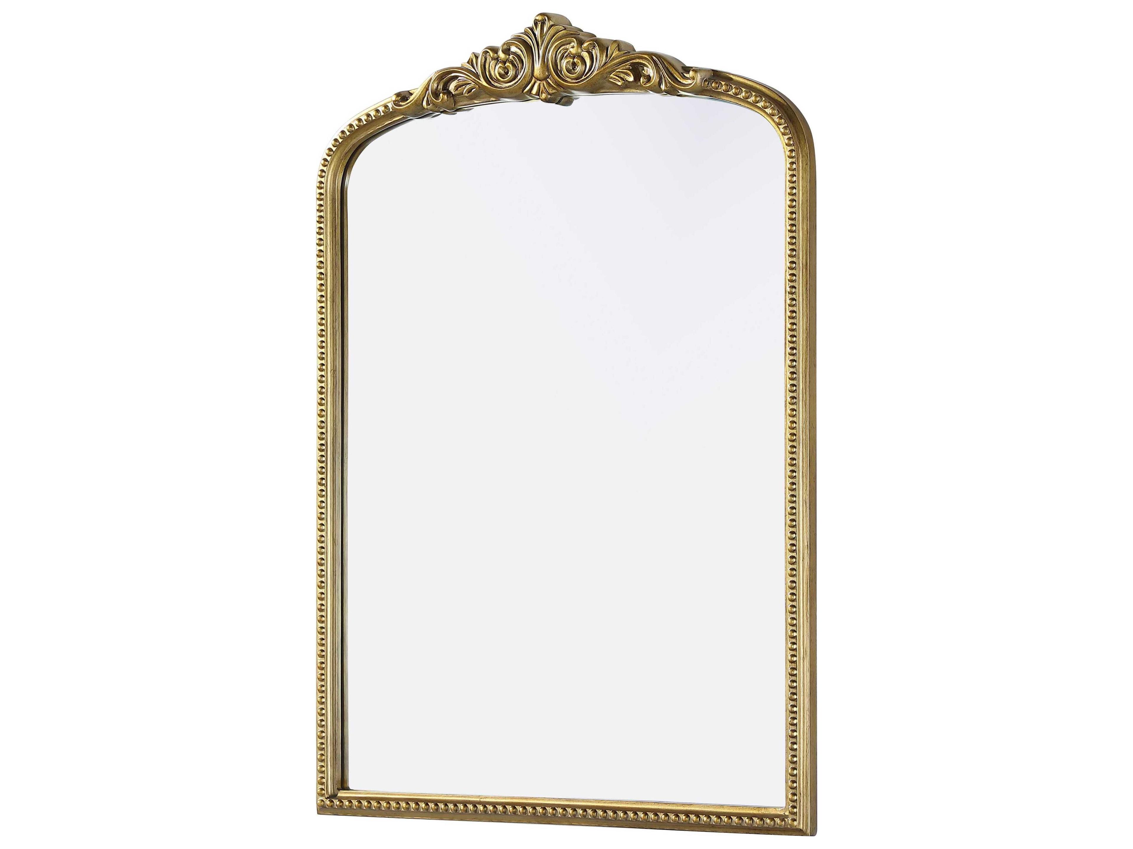 Elegant Lighting Naomi Distressed Antique Brass Wall Mirror