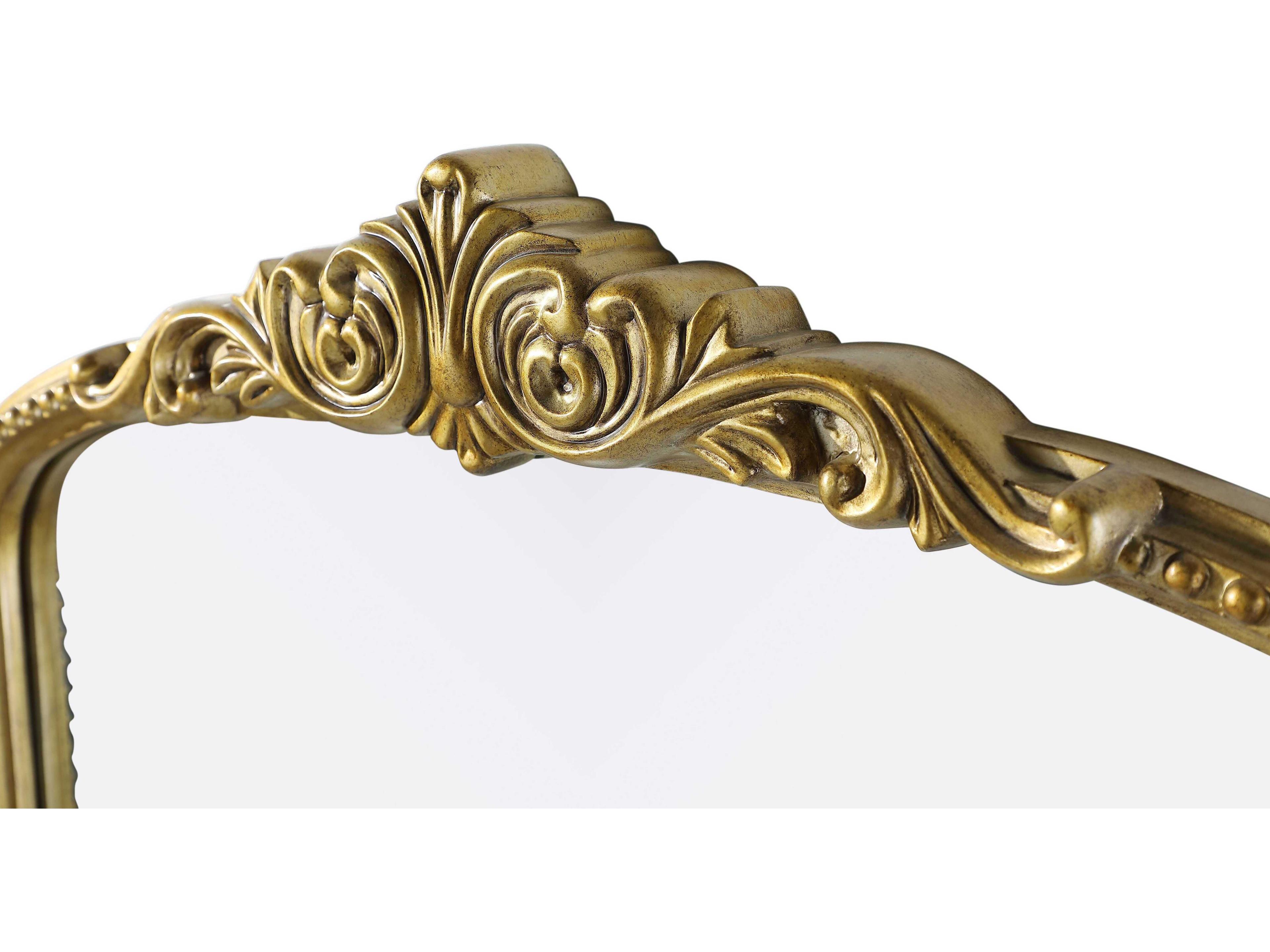 Elegant Lighting Naomi Distressed Antique Brass Wall Mirror