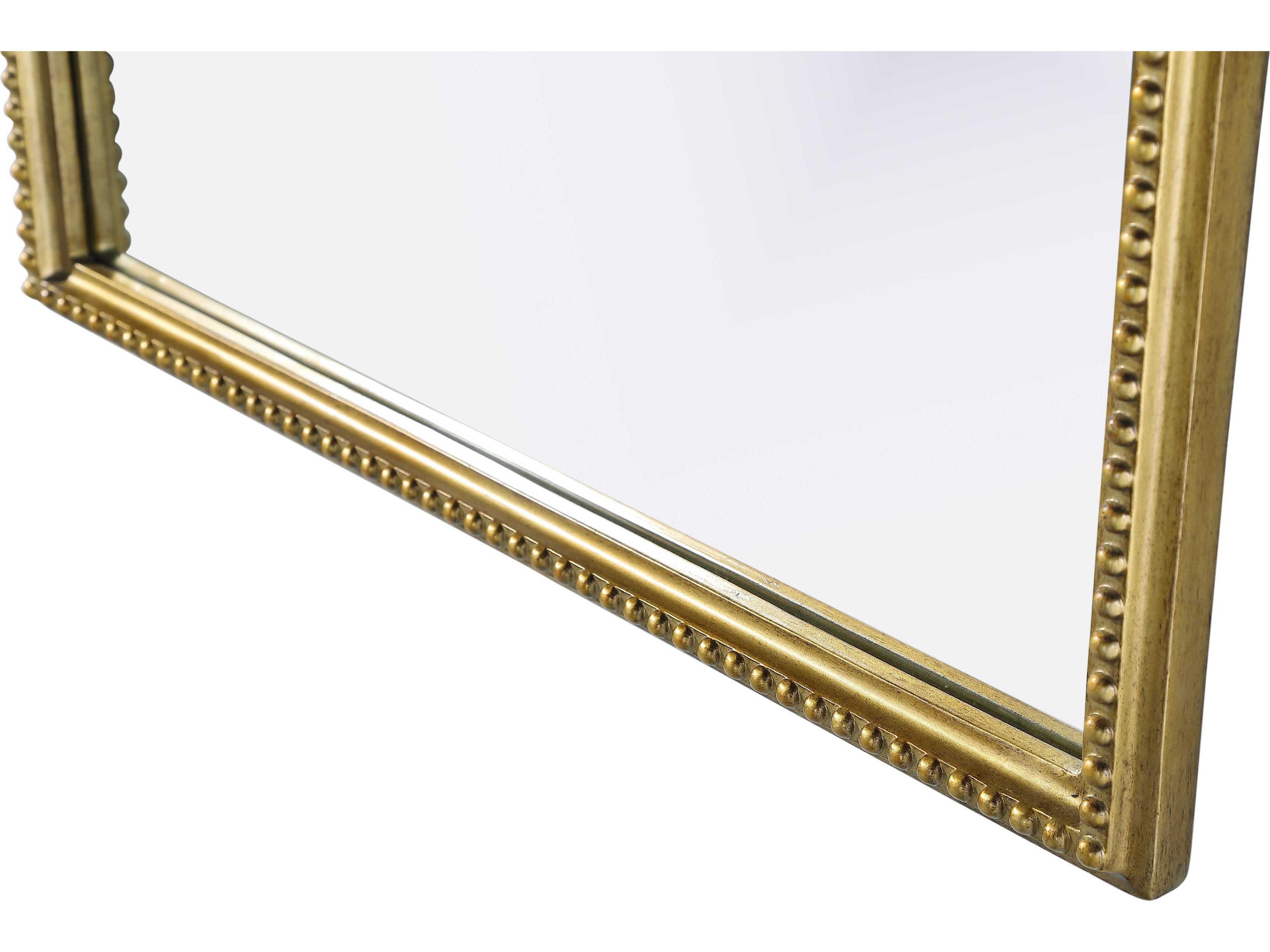 Elegant Lighting Naomi Distressed Antique Brass Wall Mirror