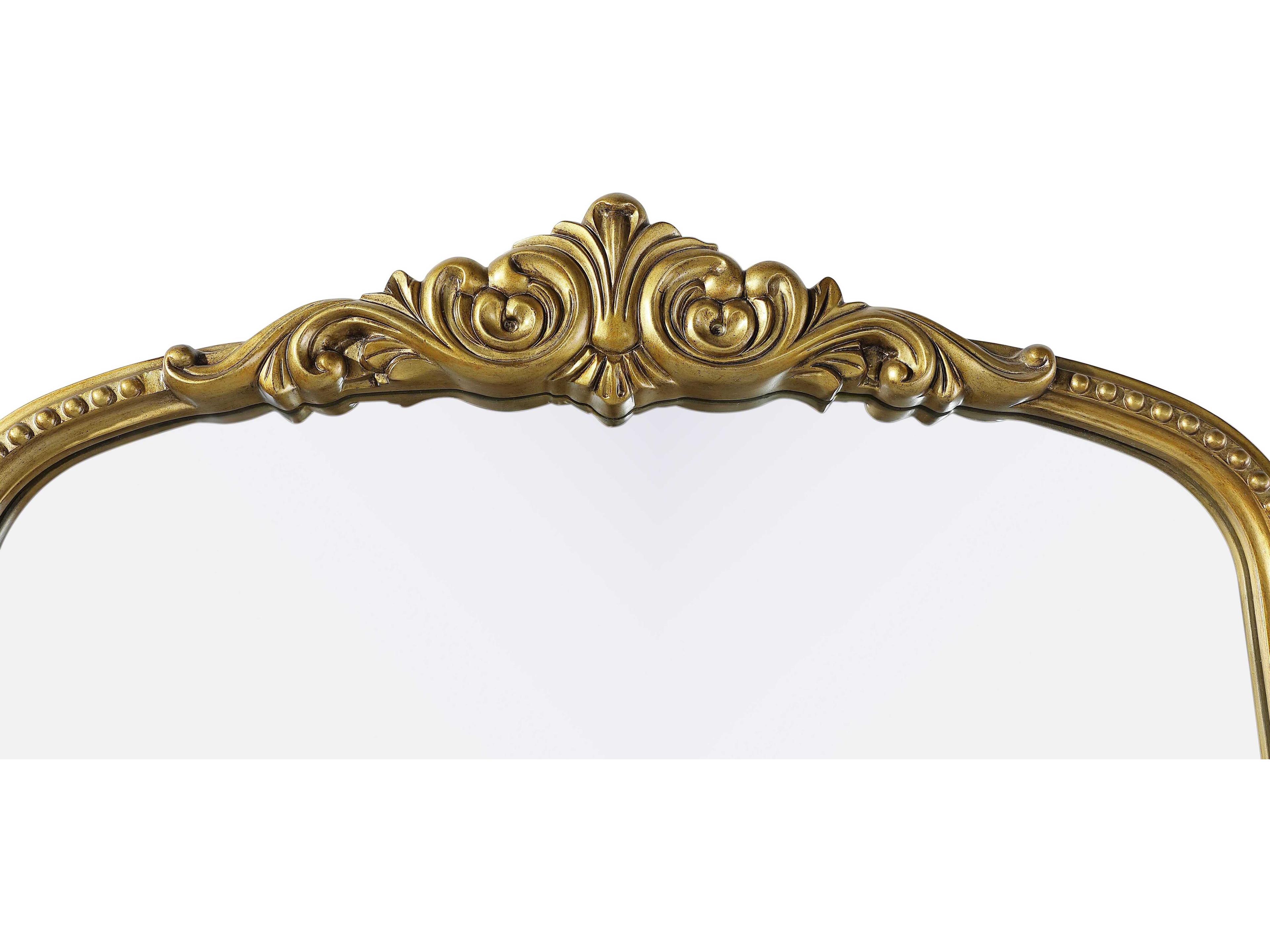 Elegant Lighting Naomi Distressed Antique Brass Floor Mirror