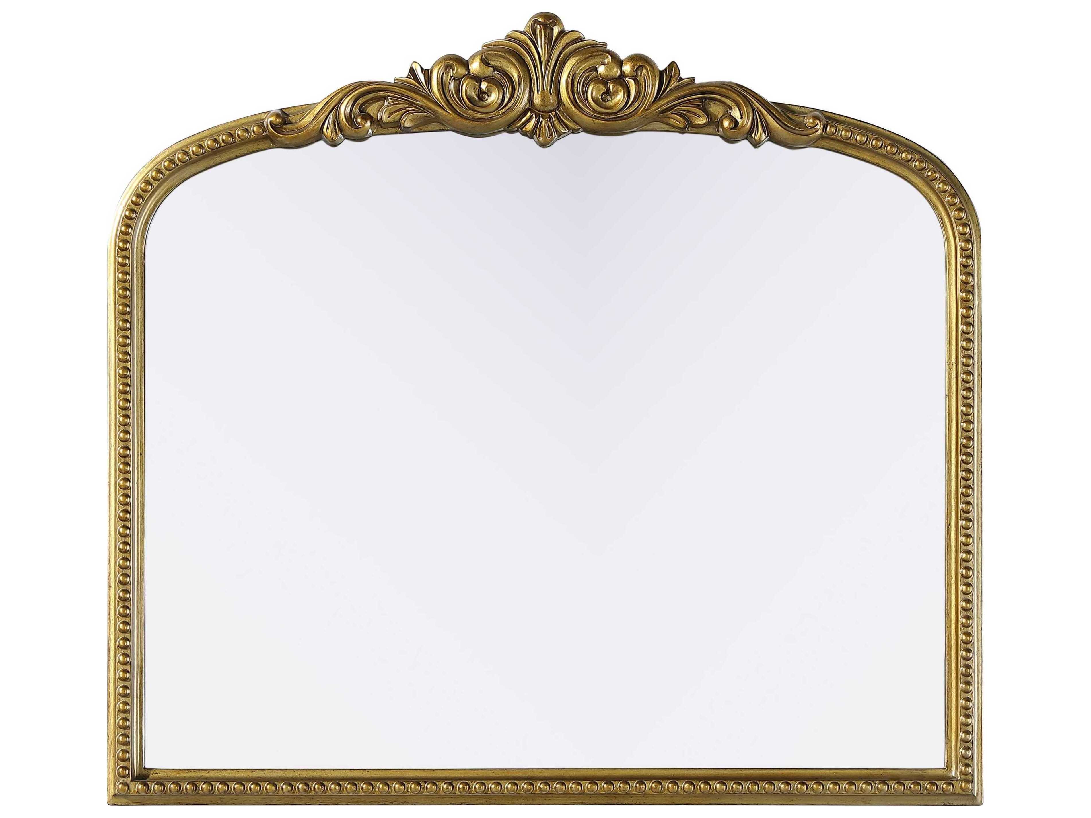 Elegant Lighting Naomi Distressed Antique Brass Floor Mirror