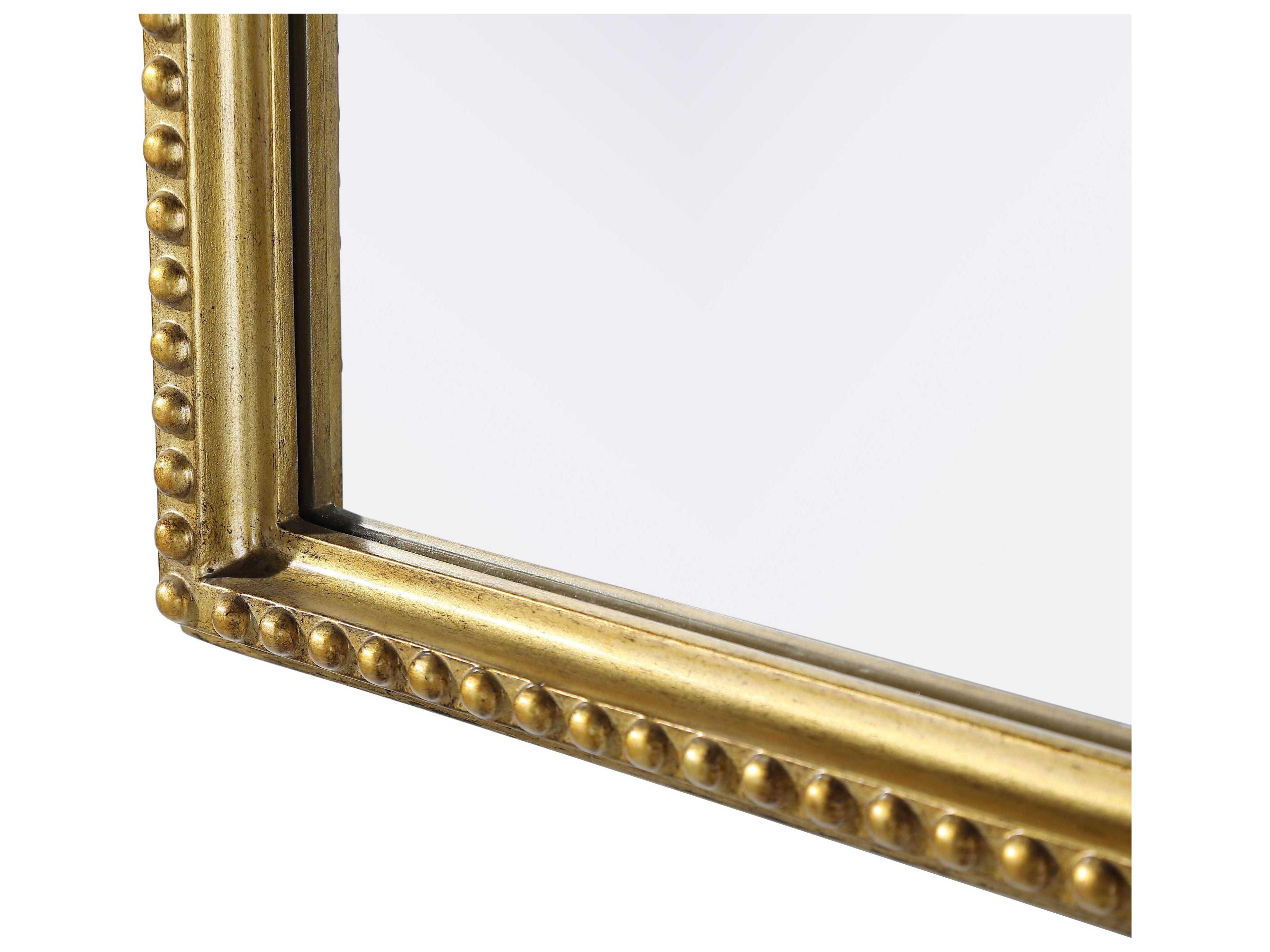 Elegant Lighting Naomi Distressed Antique Brass Floor Mirror
