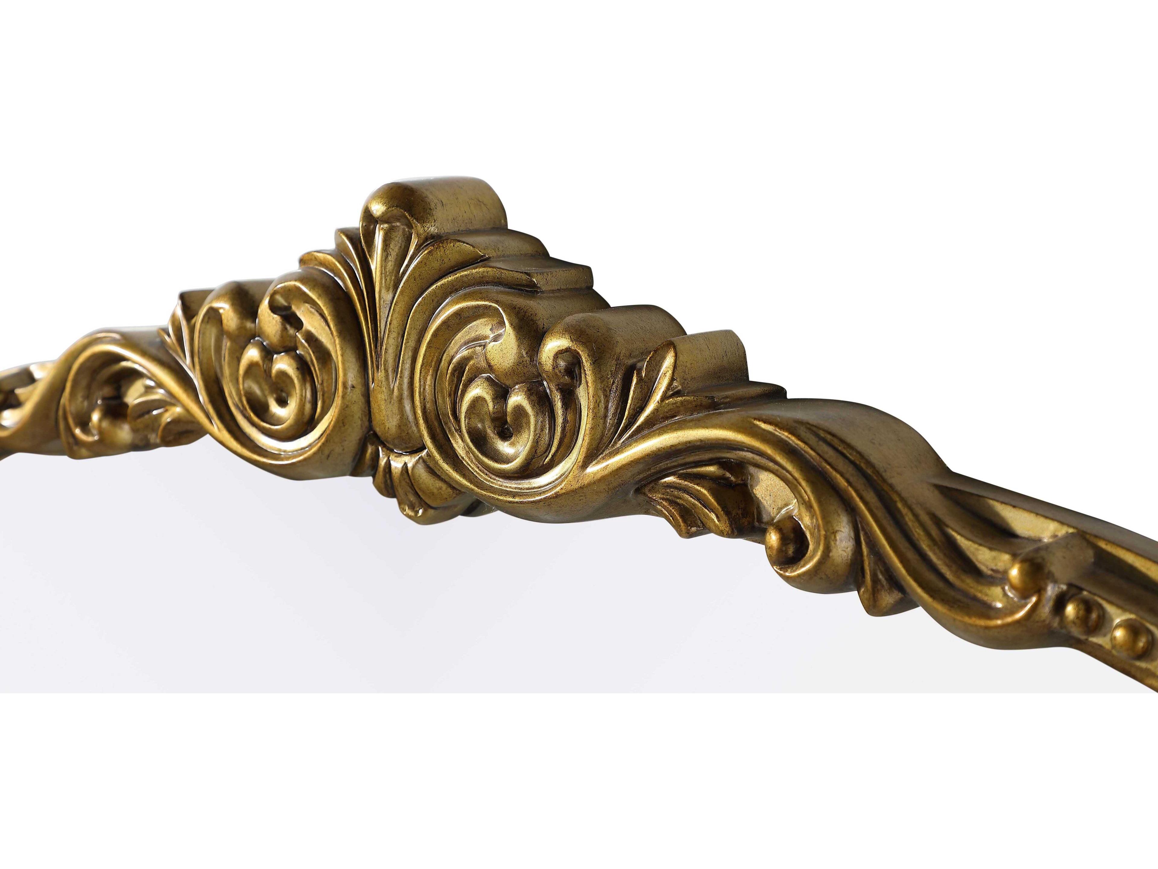 Elegant Lighting Naomi Distressed Antique Brass Wall Mirror