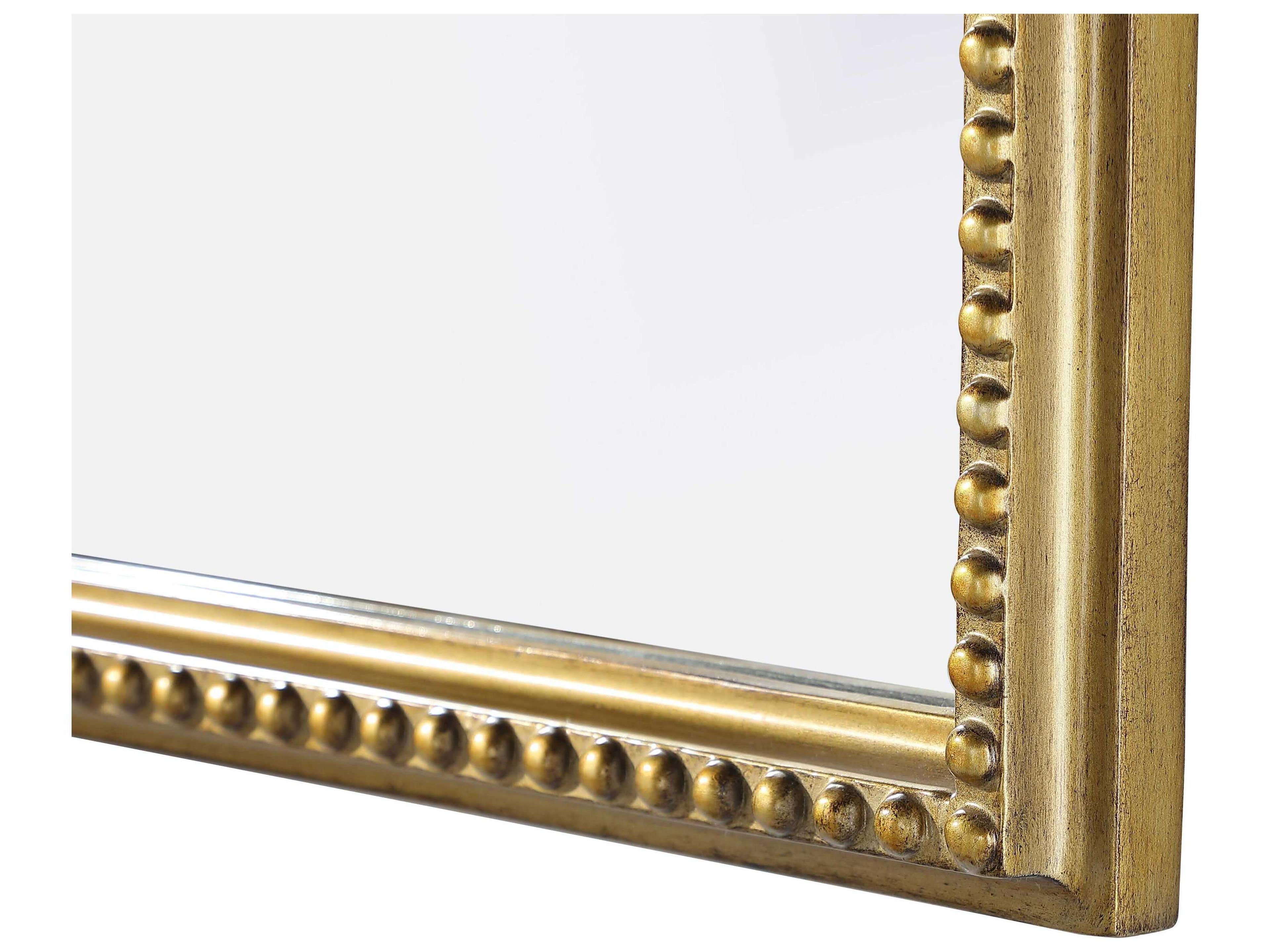 Elegant Lighting Naomi Distressed Antique Brass Wall Mirror