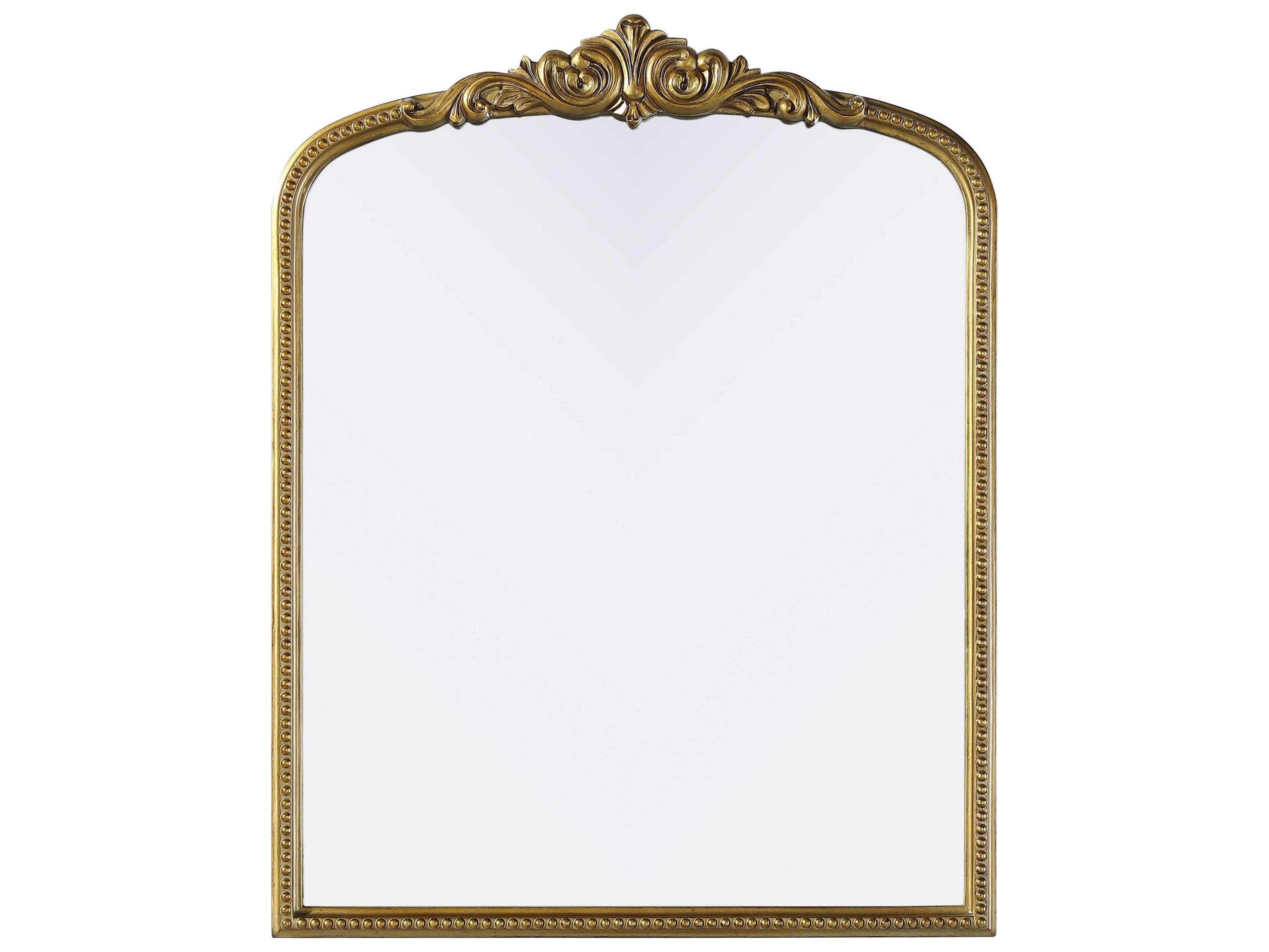Elegant Lighting Naomi Distressed Antique Brass Wall Mirror