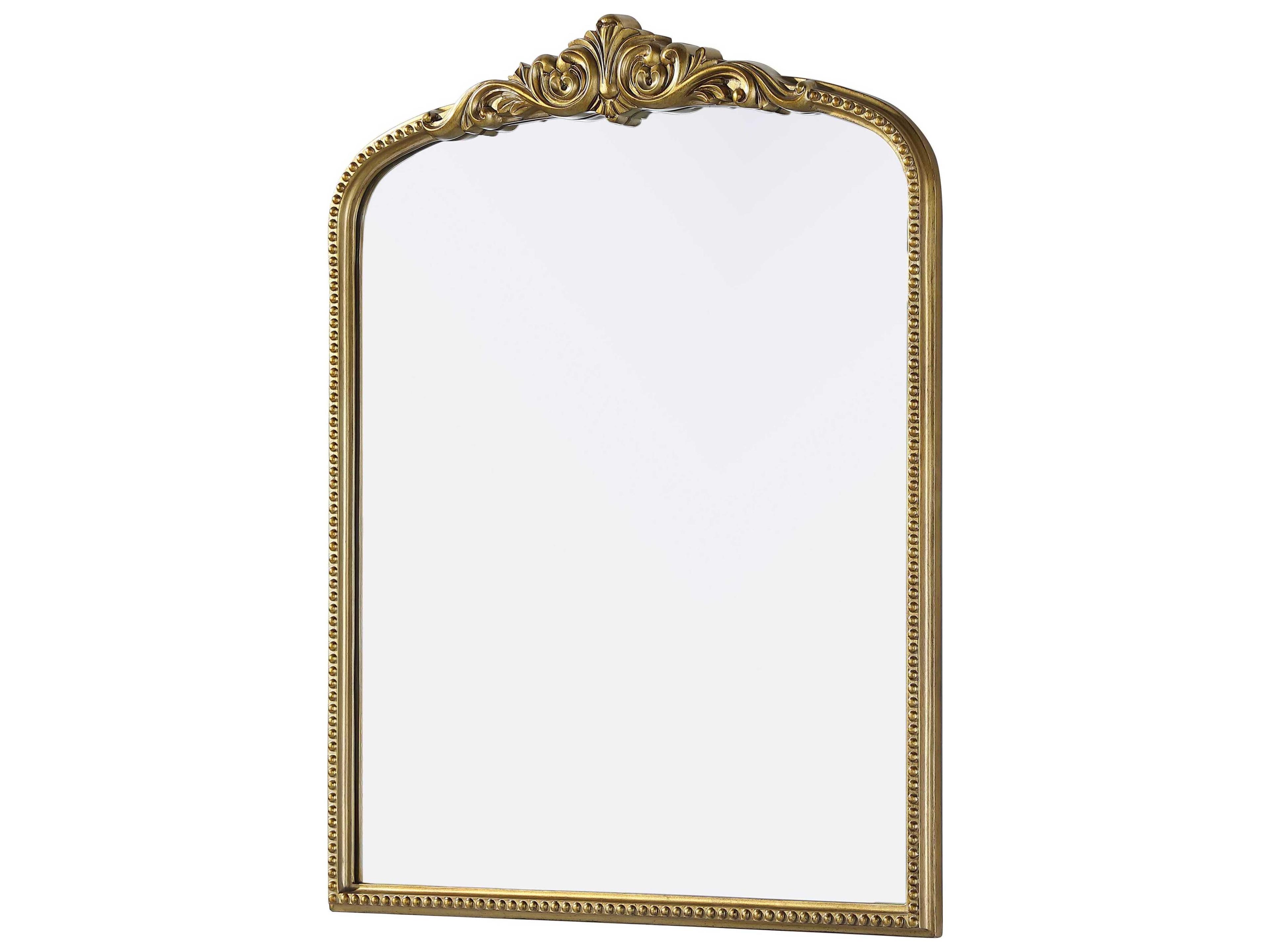 Elegant Lighting Naomi Distressed Antique Brass Wall Mirror
