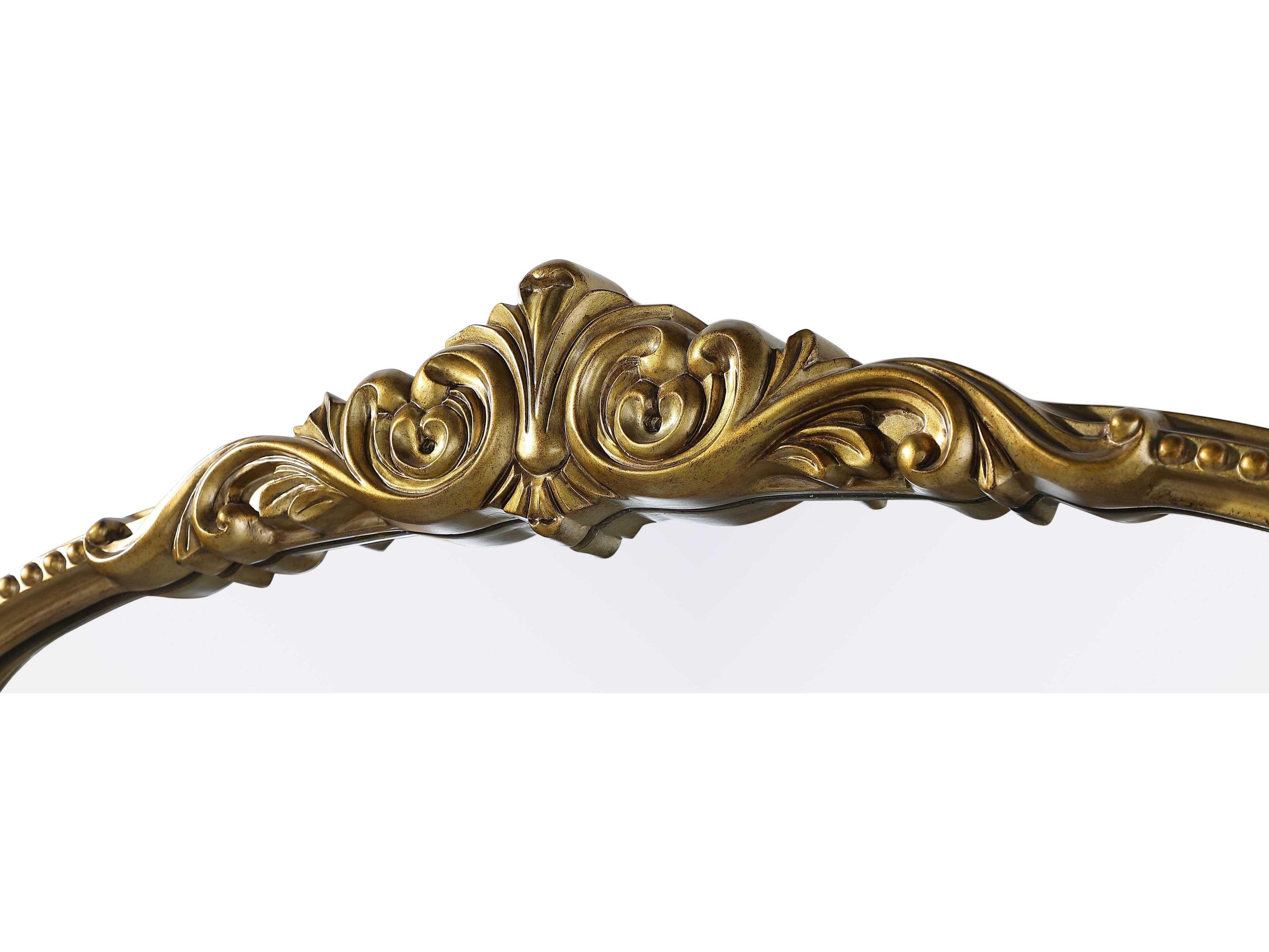 Elegant Lighting Naomi Distressed Antique Brass Wall Mirror