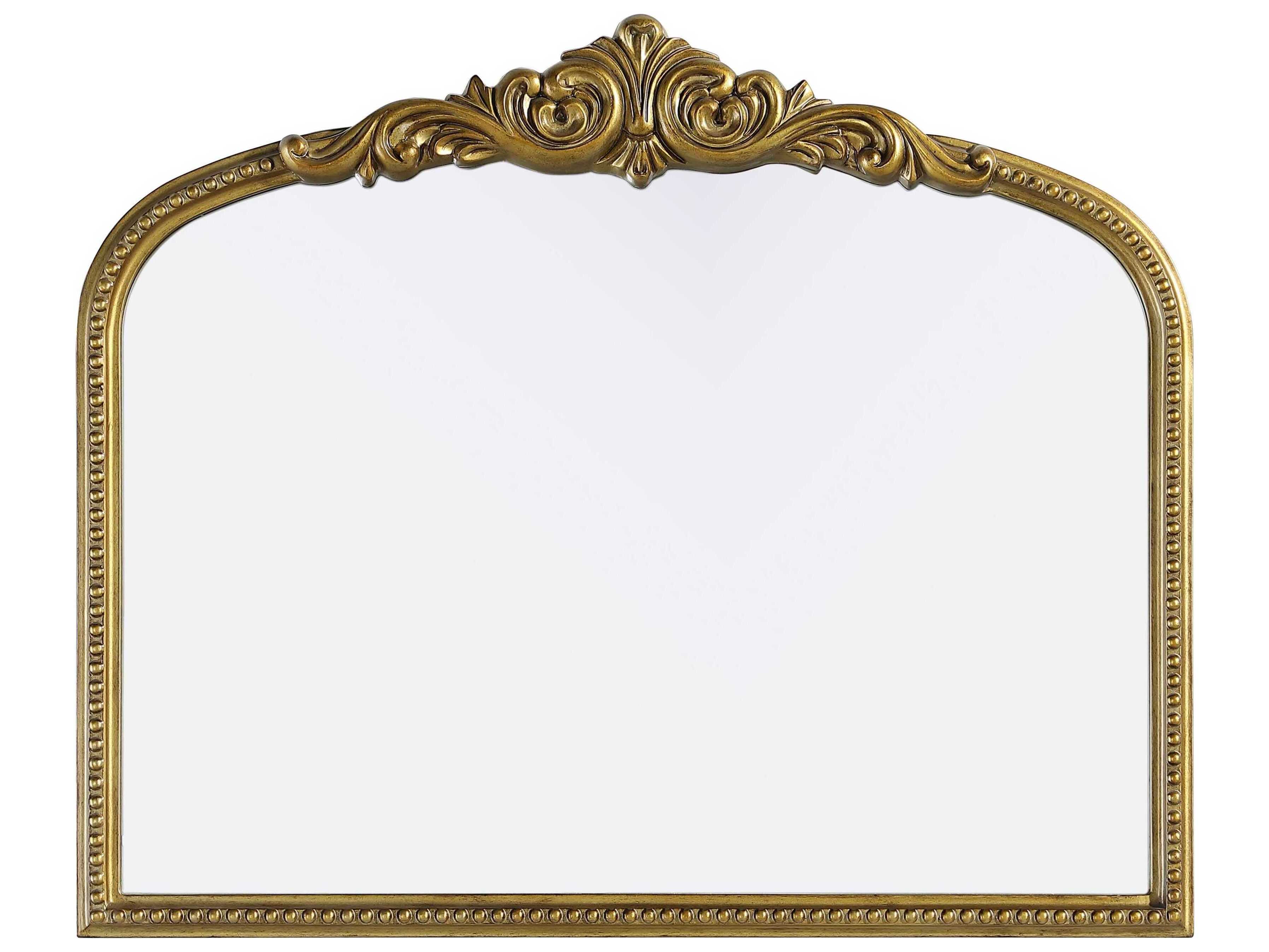 Elegant Lighting Naomi Distressed Antique Brass Wall Mirror