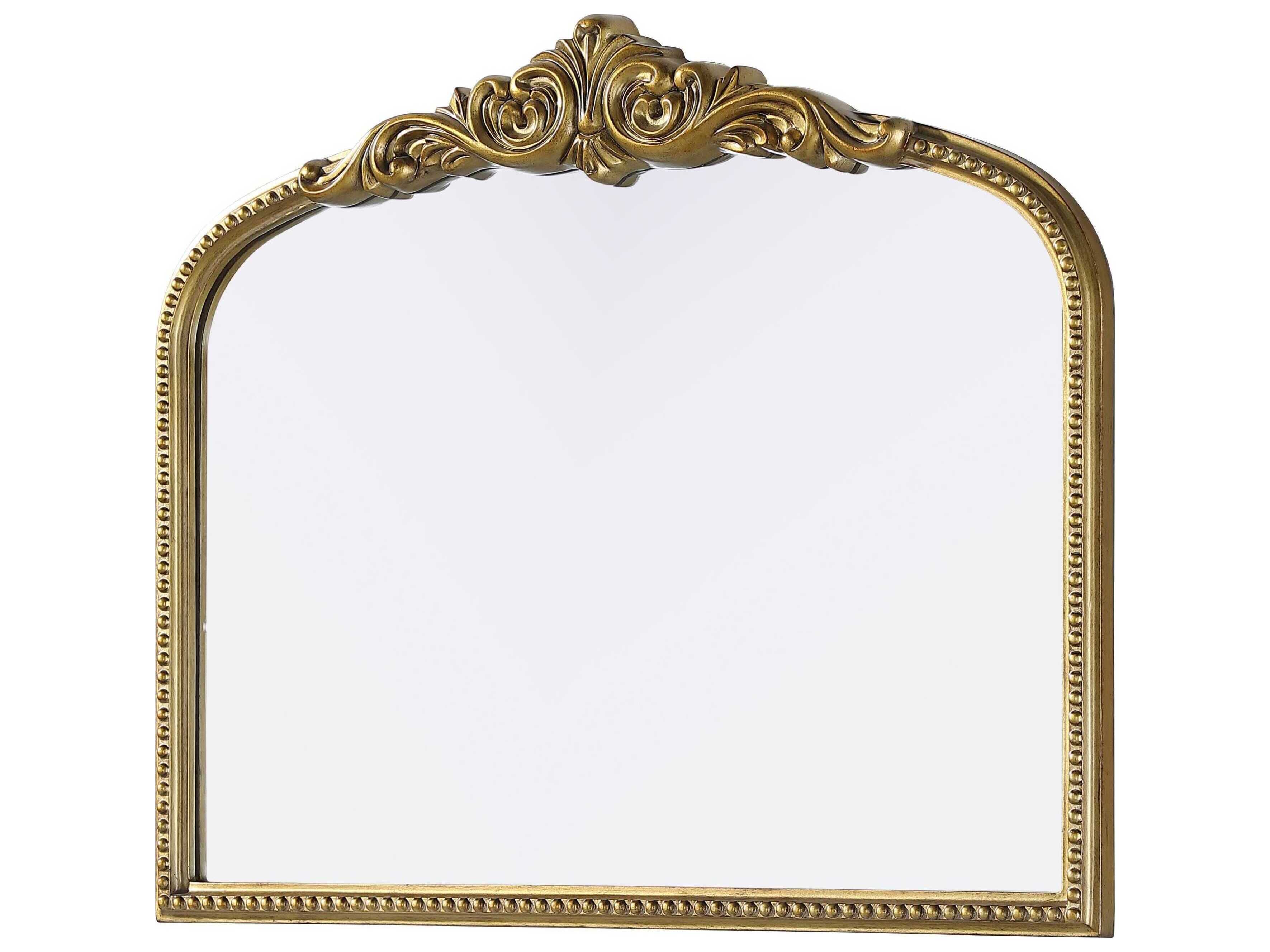 Elegant Lighting Naomi Distressed Antique Brass Wall Mirror