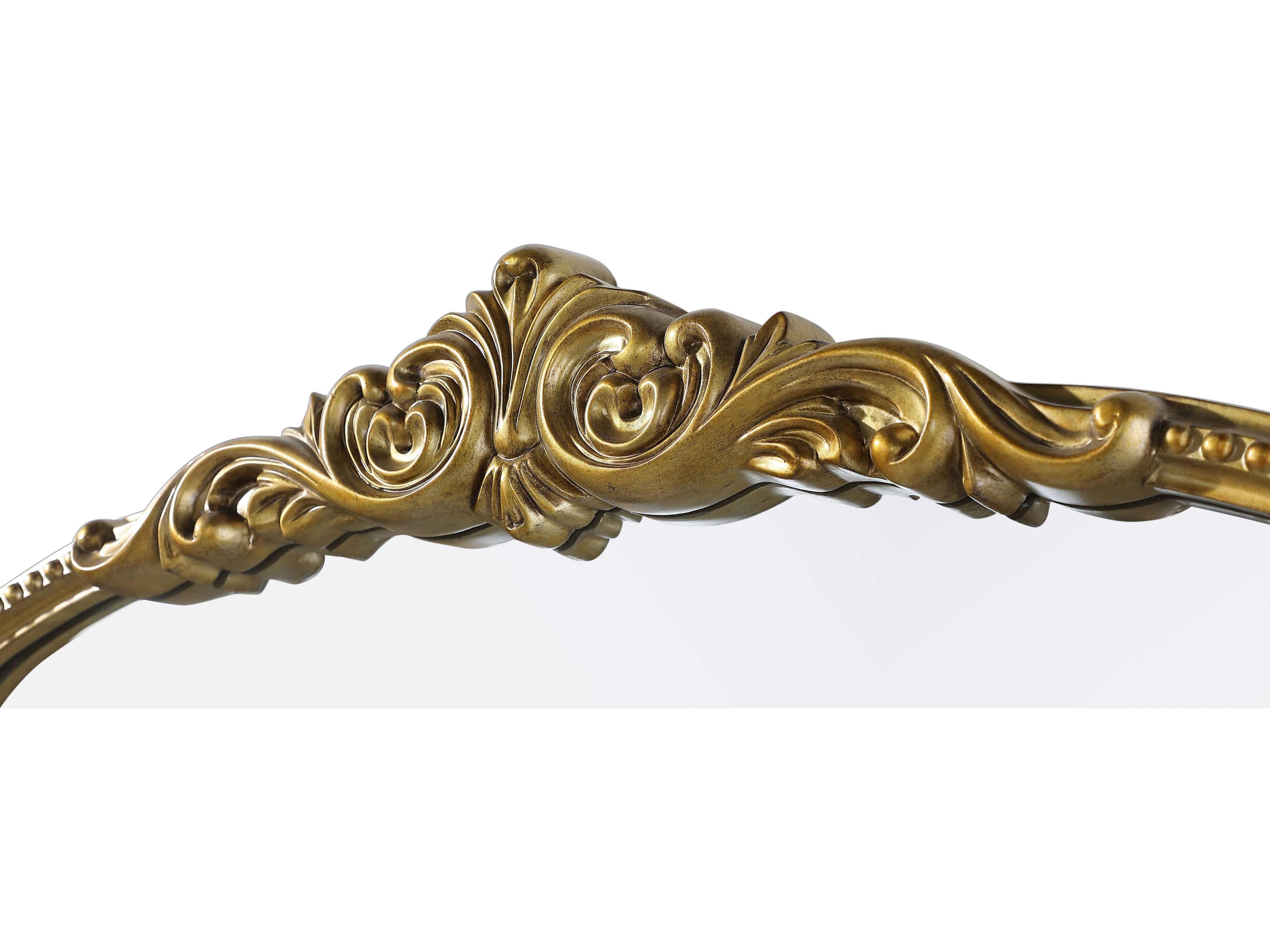 Elegant Lighting Naomi Distressed Antique Brass Wall Mirror