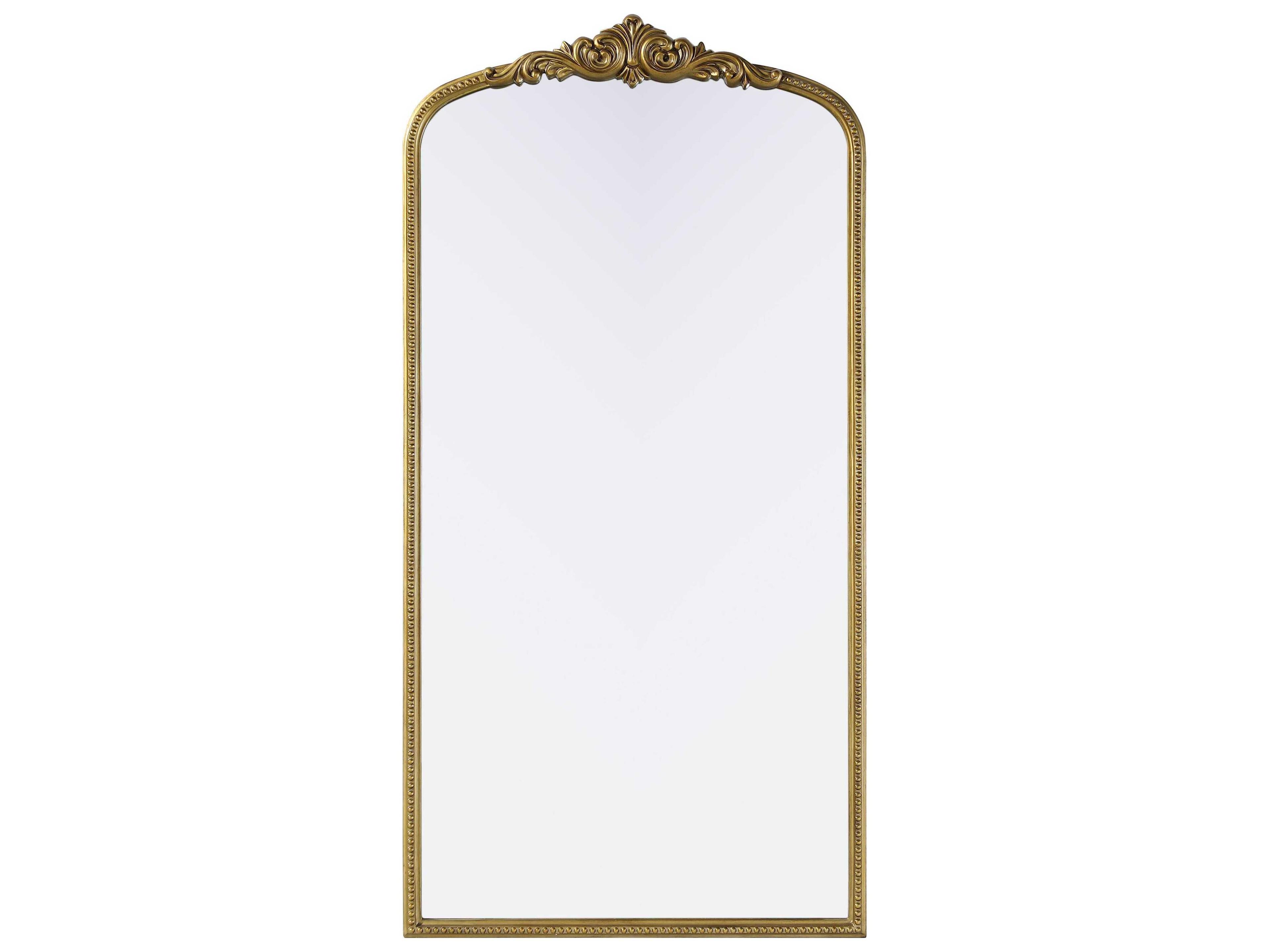Elegant Lighting Naomi Distressed Antique Brass Wall Mirror
