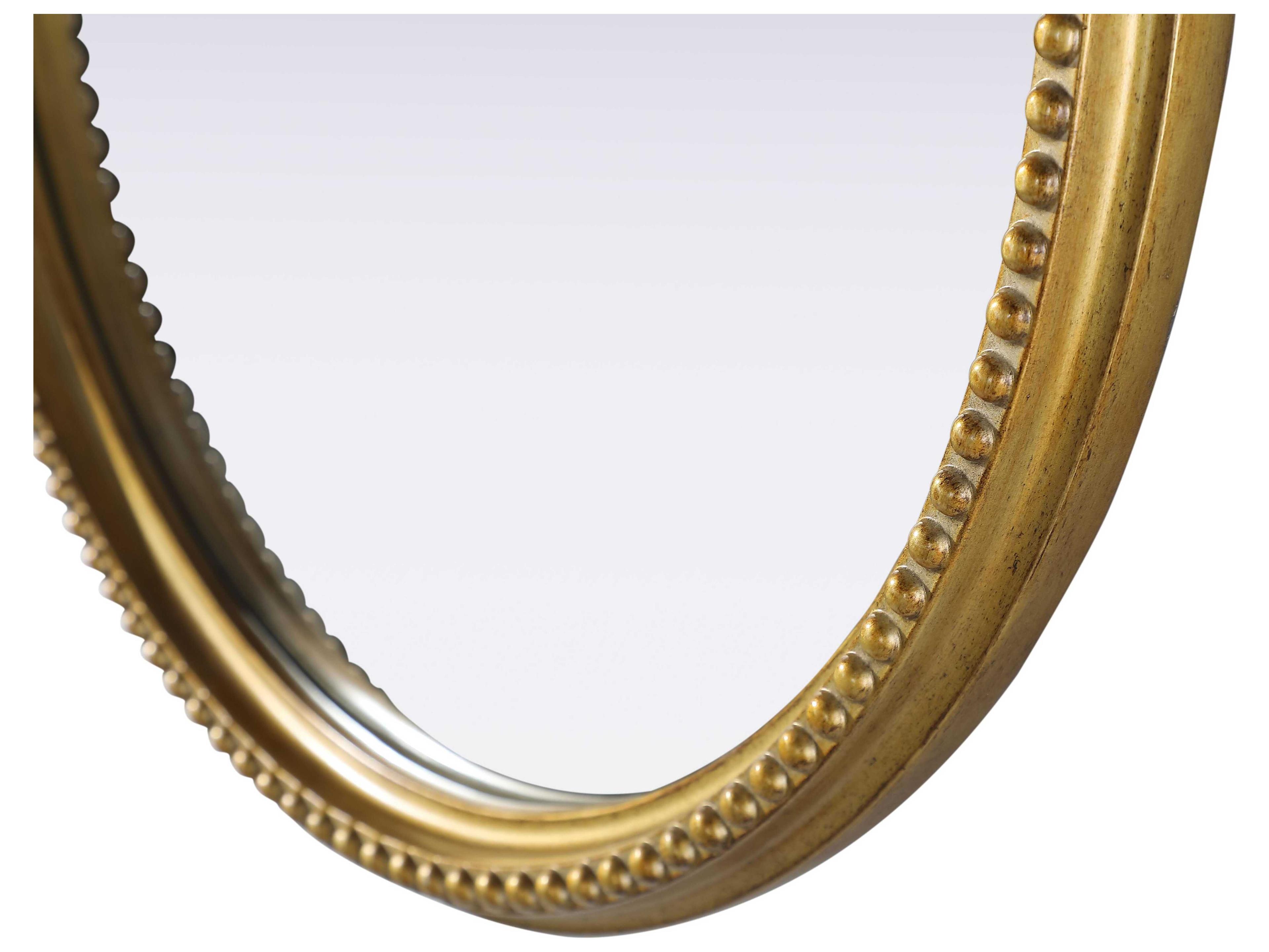 Elegant Lighting Naomi Distressed Antique Brass Round Wall Mirror