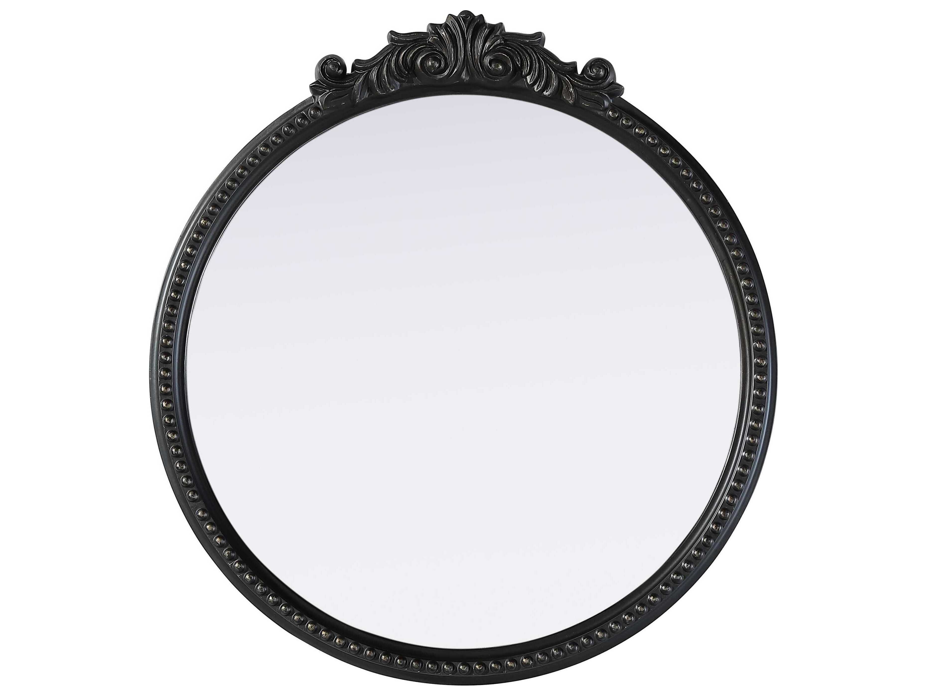 Elegant Lighting Naomi Distressed Vintage Bronze Round Wall Mirror