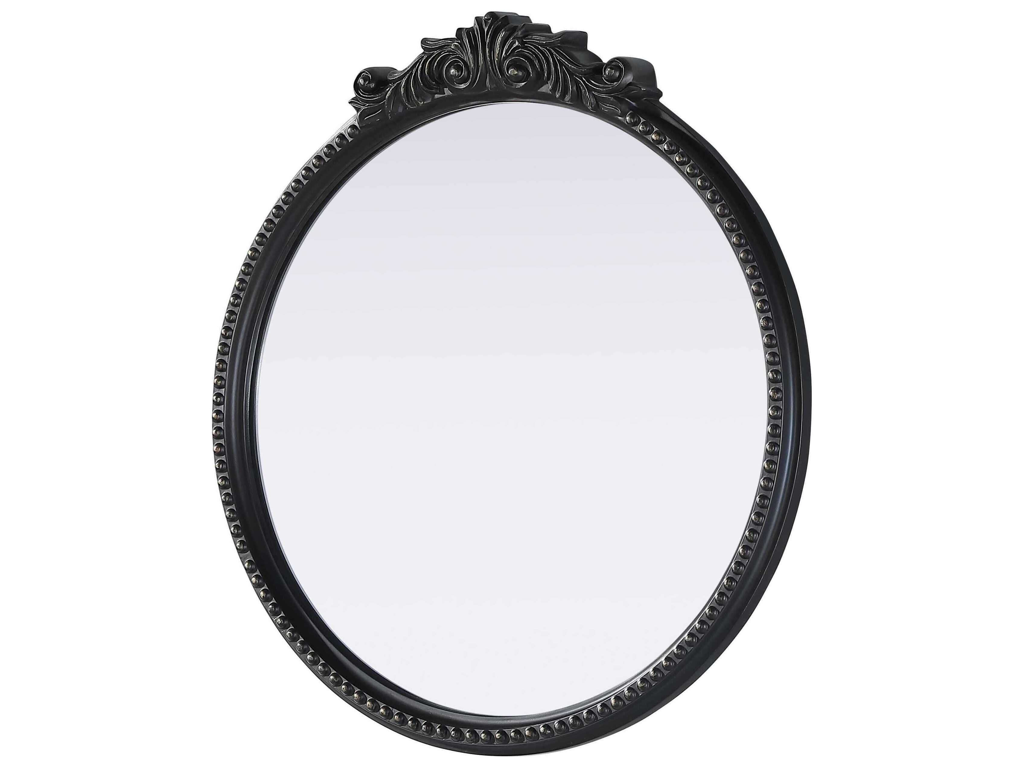 Elegant Lighting Naomi Distressed Vintage Bronze Round Wall Mirror