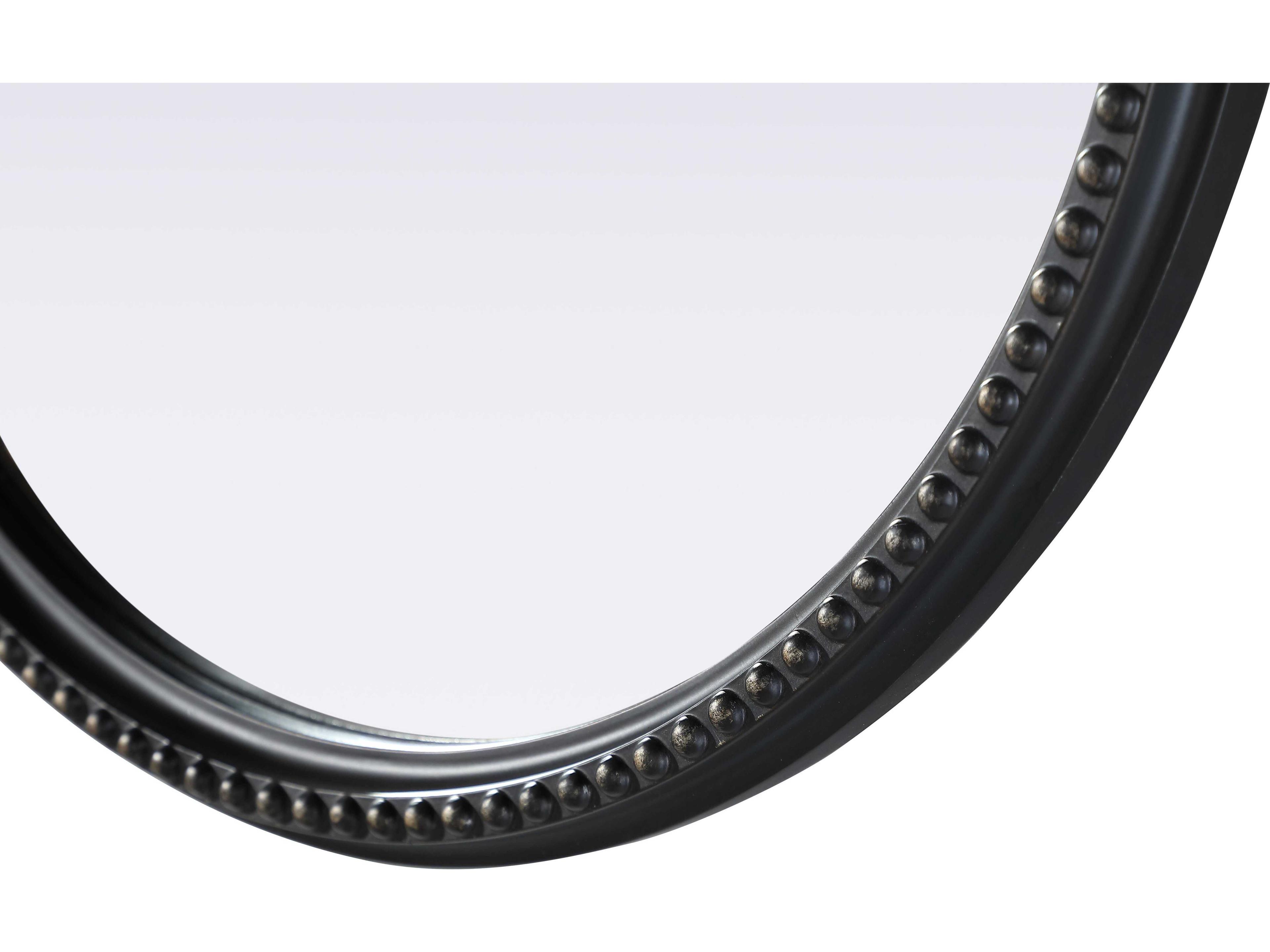 Elegant Lighting Naomi Distressed Vintage Bronze Round Wall Mirror