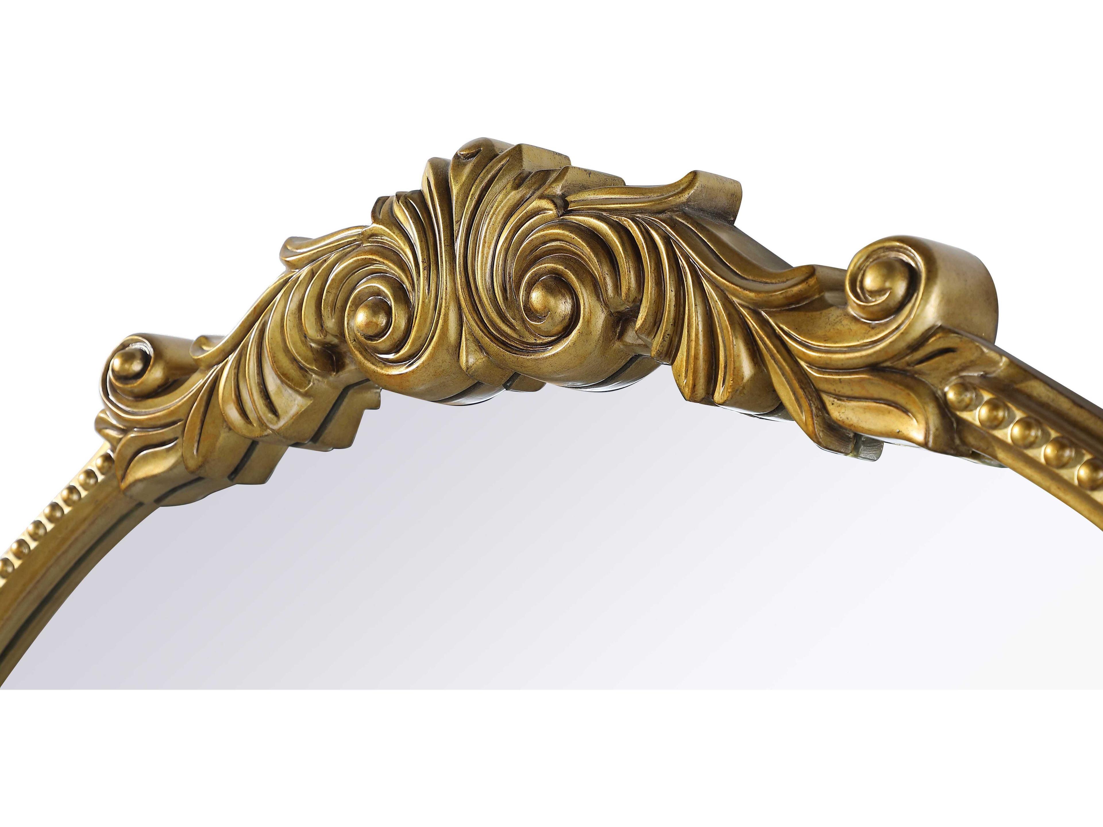 Elegant Lighting Naomi Distressed Antique Brass Round Wall Mirror