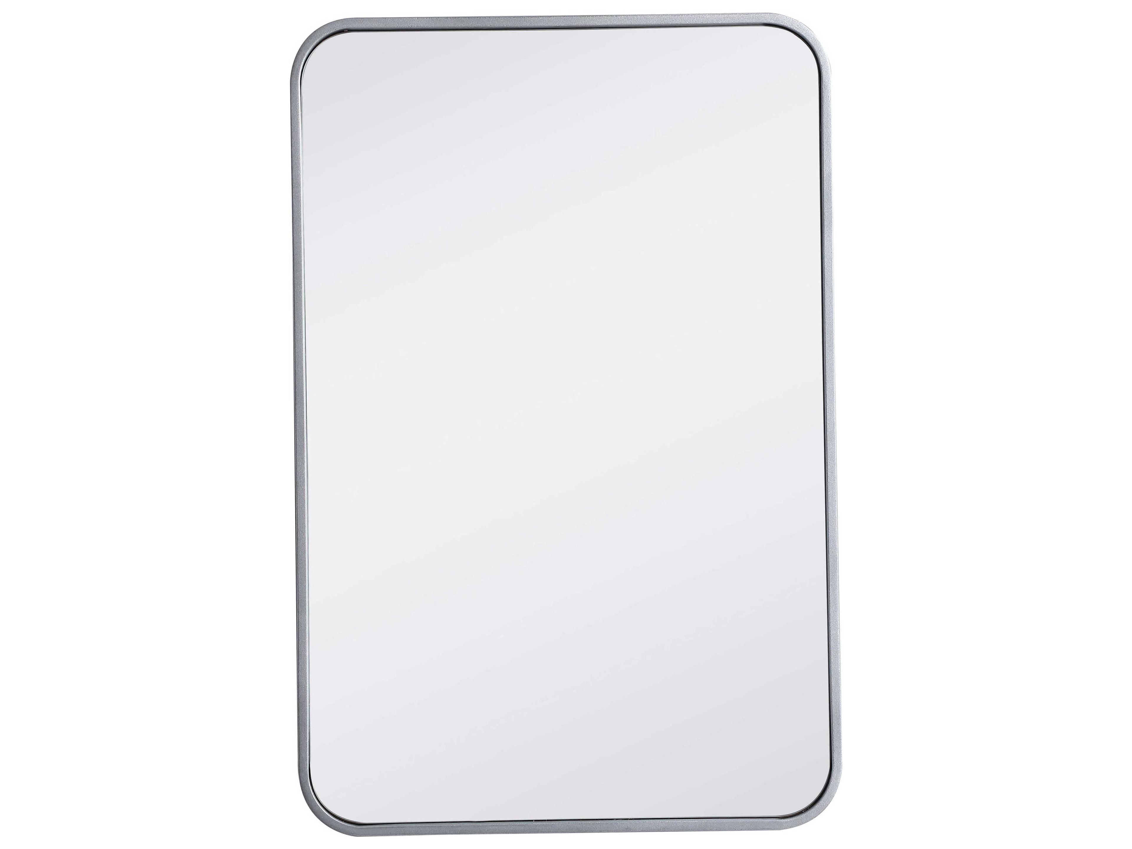 Elegant Lighting Evermore Silver Rectangular Wall Mirror