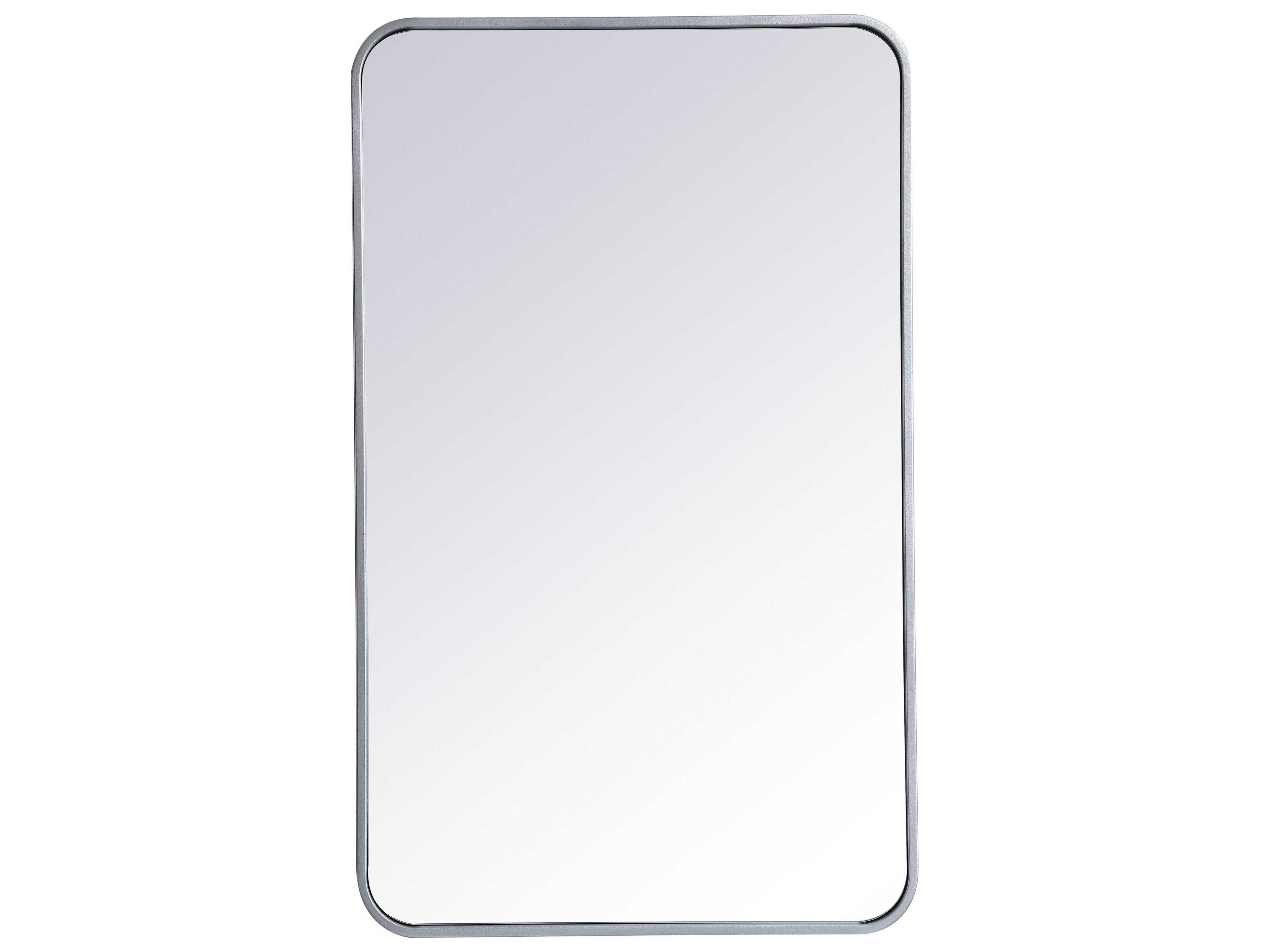 Elegant Lighting Evermore Silver Rectangular Wall Mirror