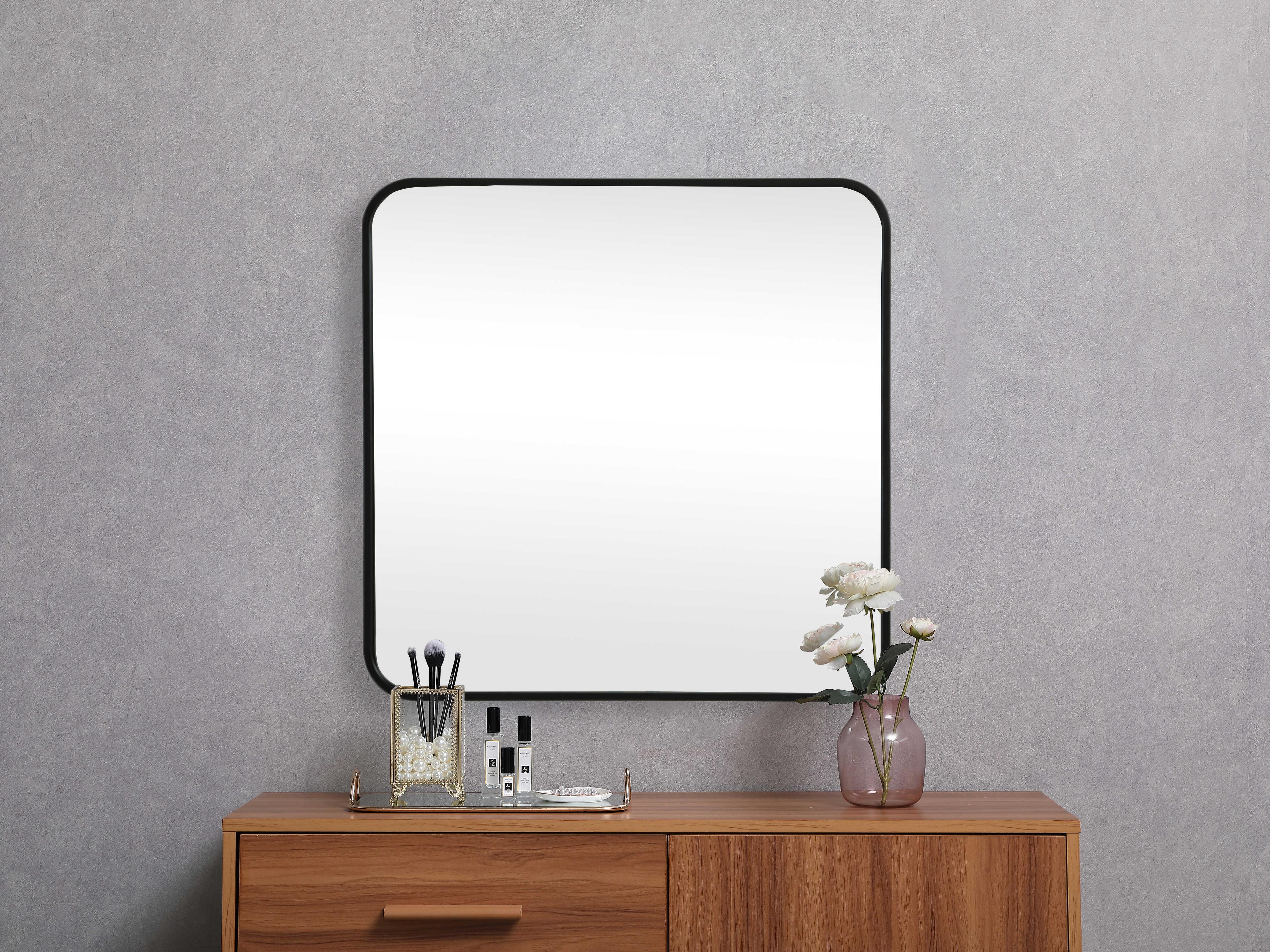 Elegant Lighting Evermore Square Wall Mirror