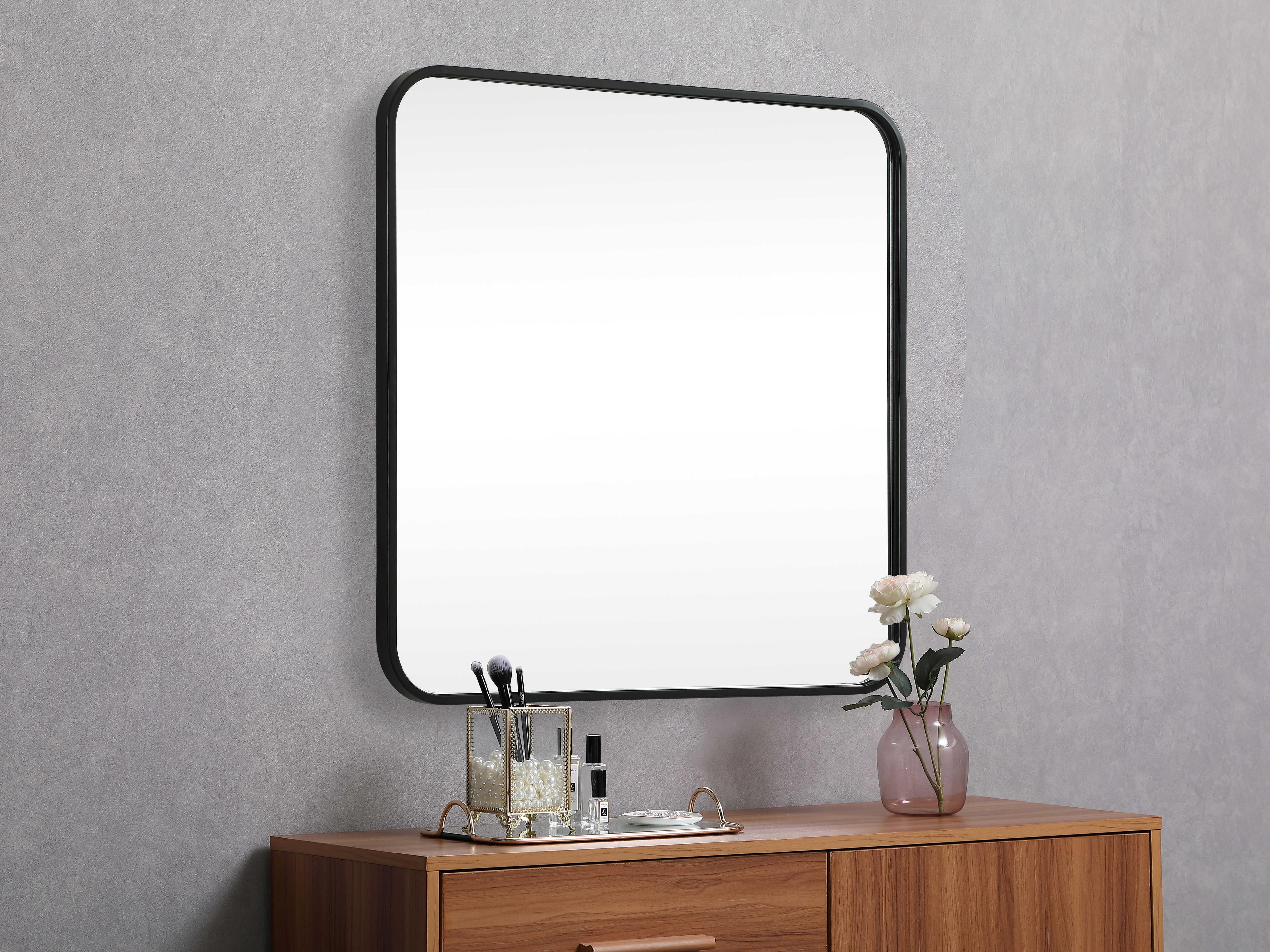 Elegant Lighting Evermore Square Wall Mirror