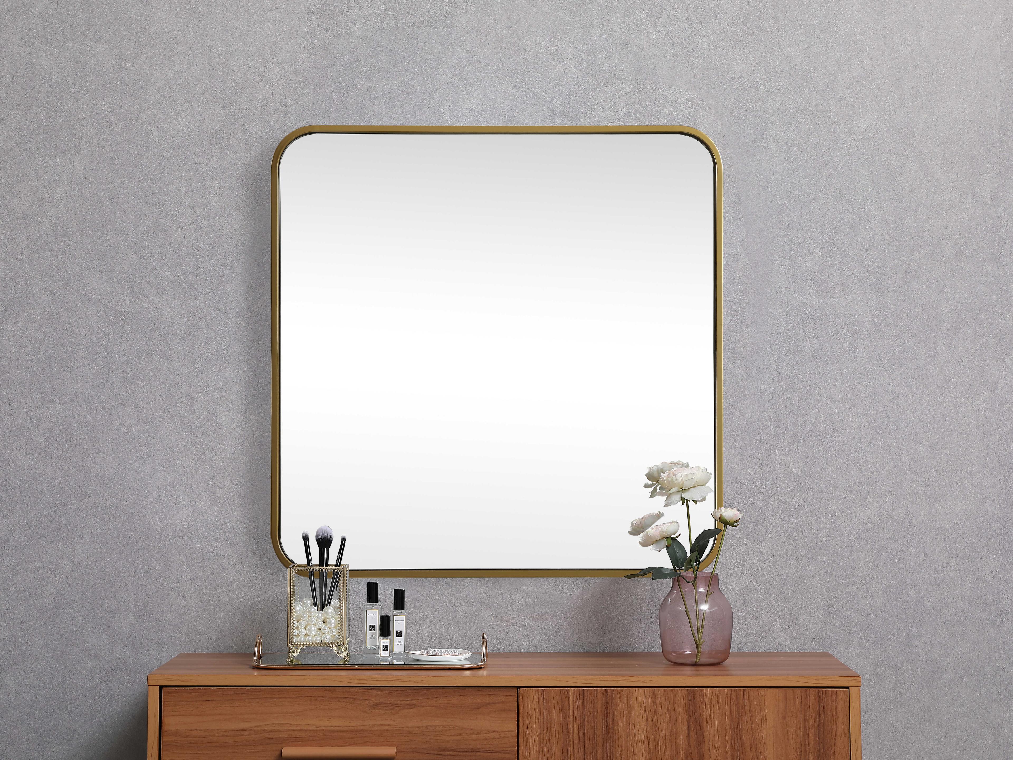 Elegant Lighting Evermore Square Wall Mirror