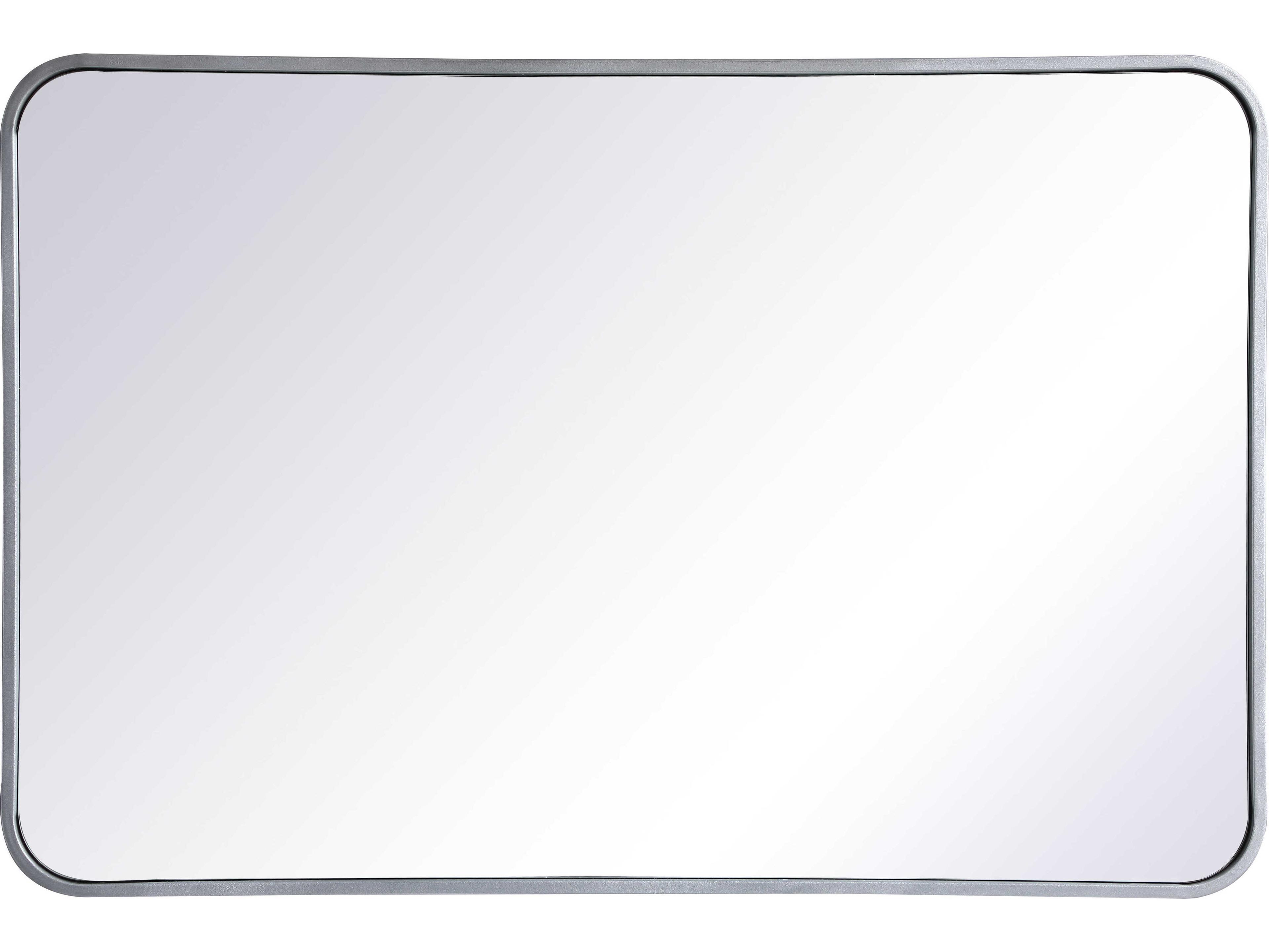 Elegant Lighting Evermore Silver Rectangular Wall Mirror