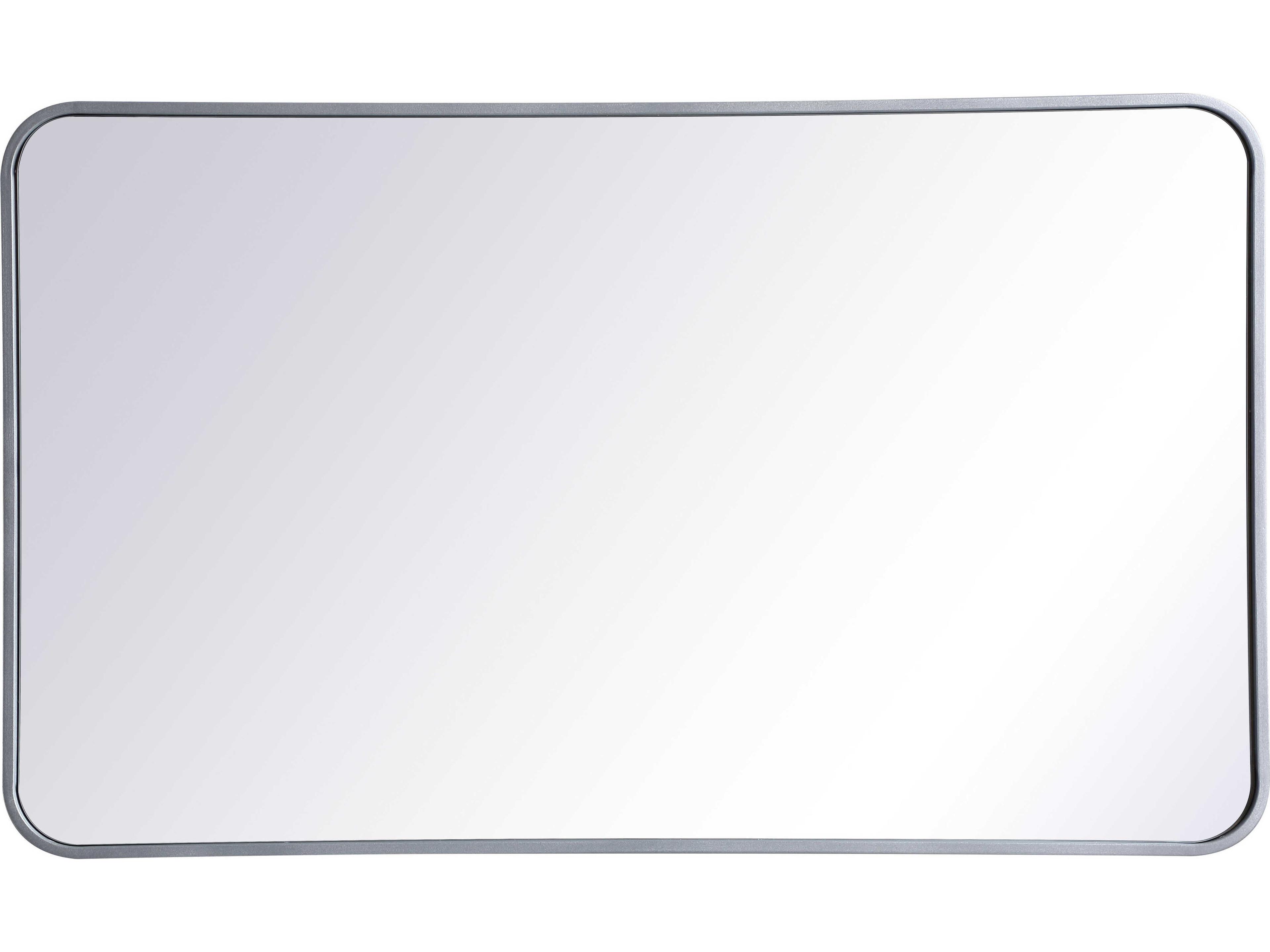 Elegant Lighting Evermore Silver Rectangular Wall Mirror