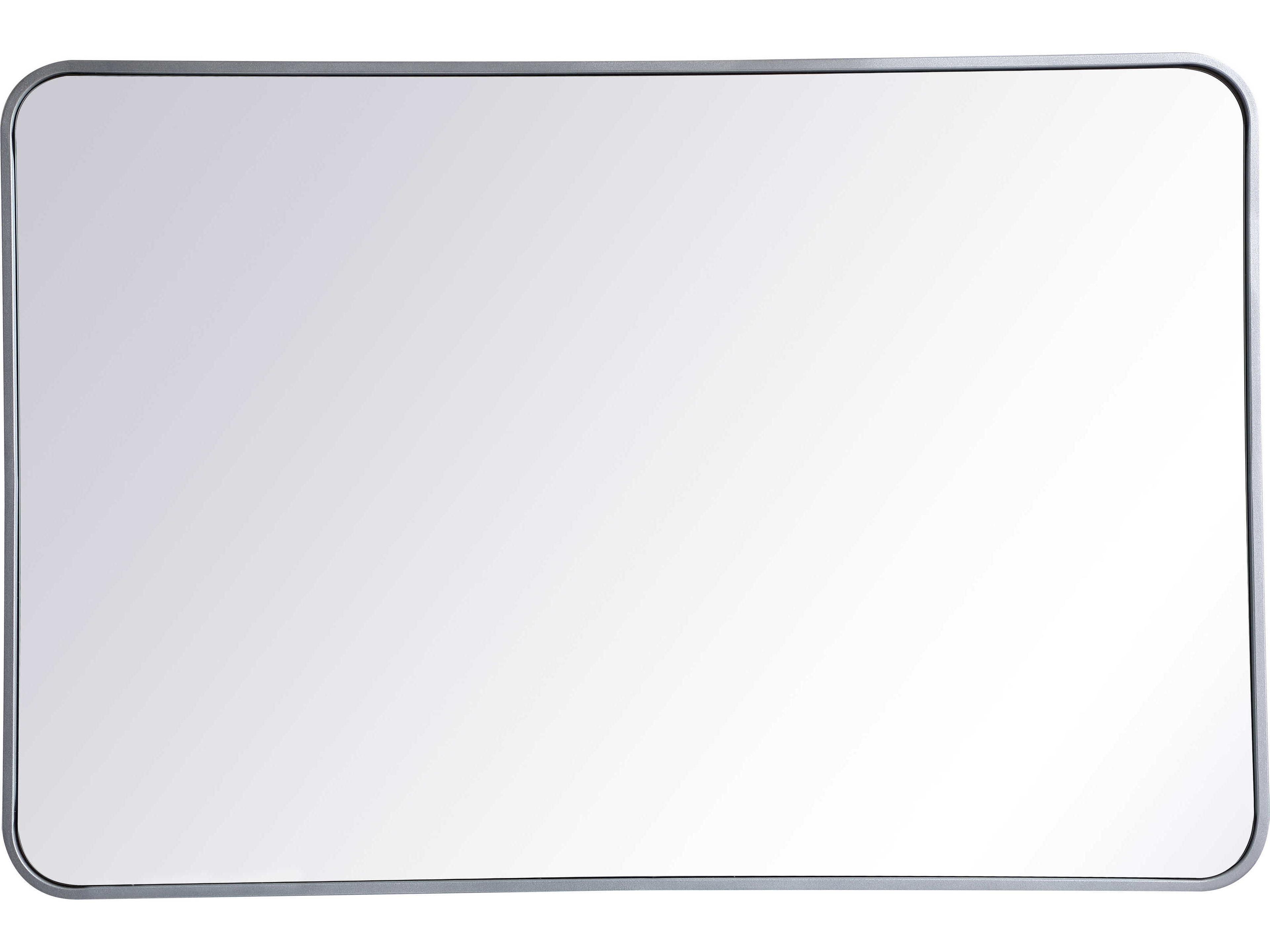 Elegant Lighting Evermore Silver Rectangular Wall Mirror