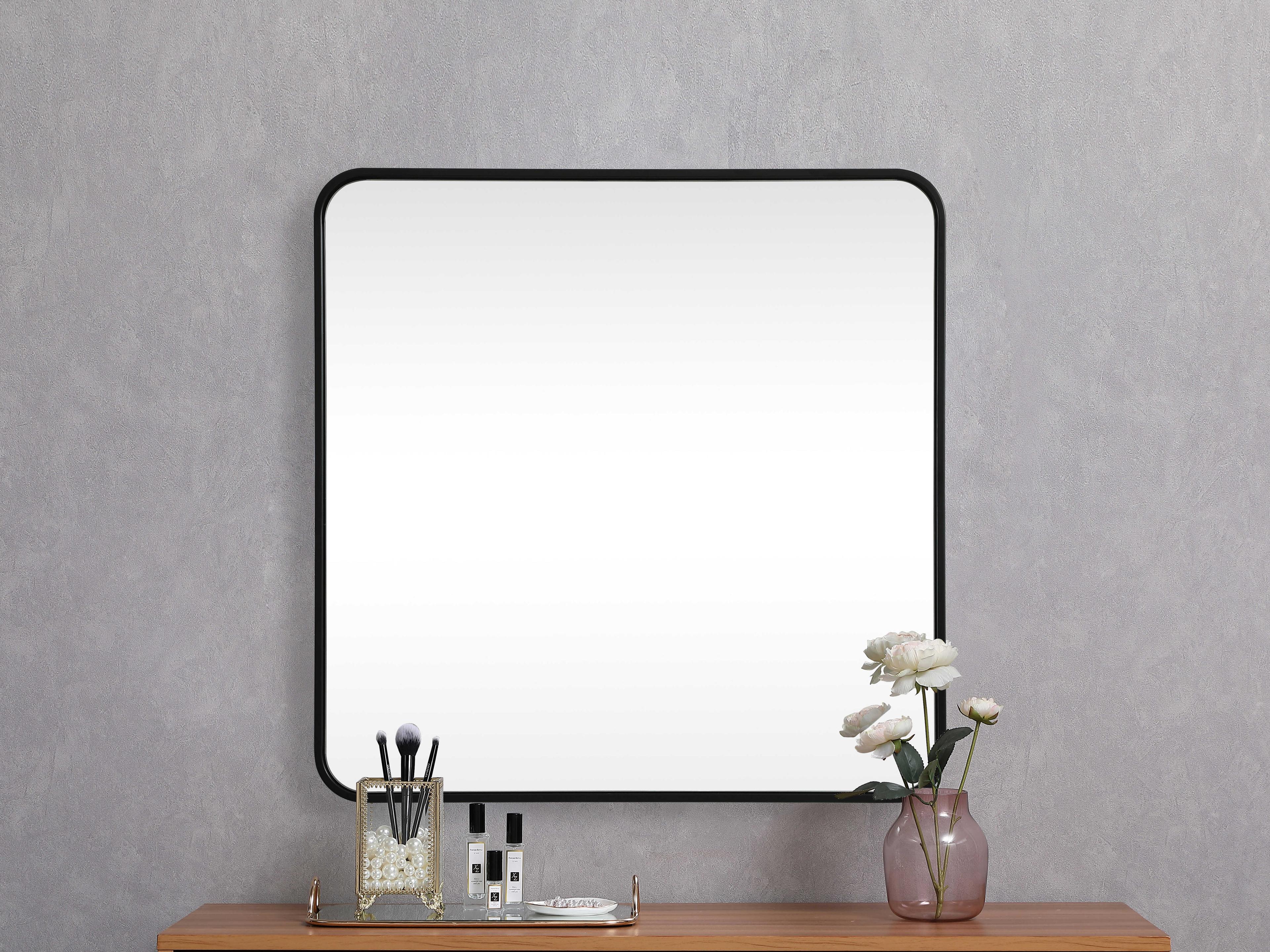 Elegant Lighting Evermore Square Wall Mirror
