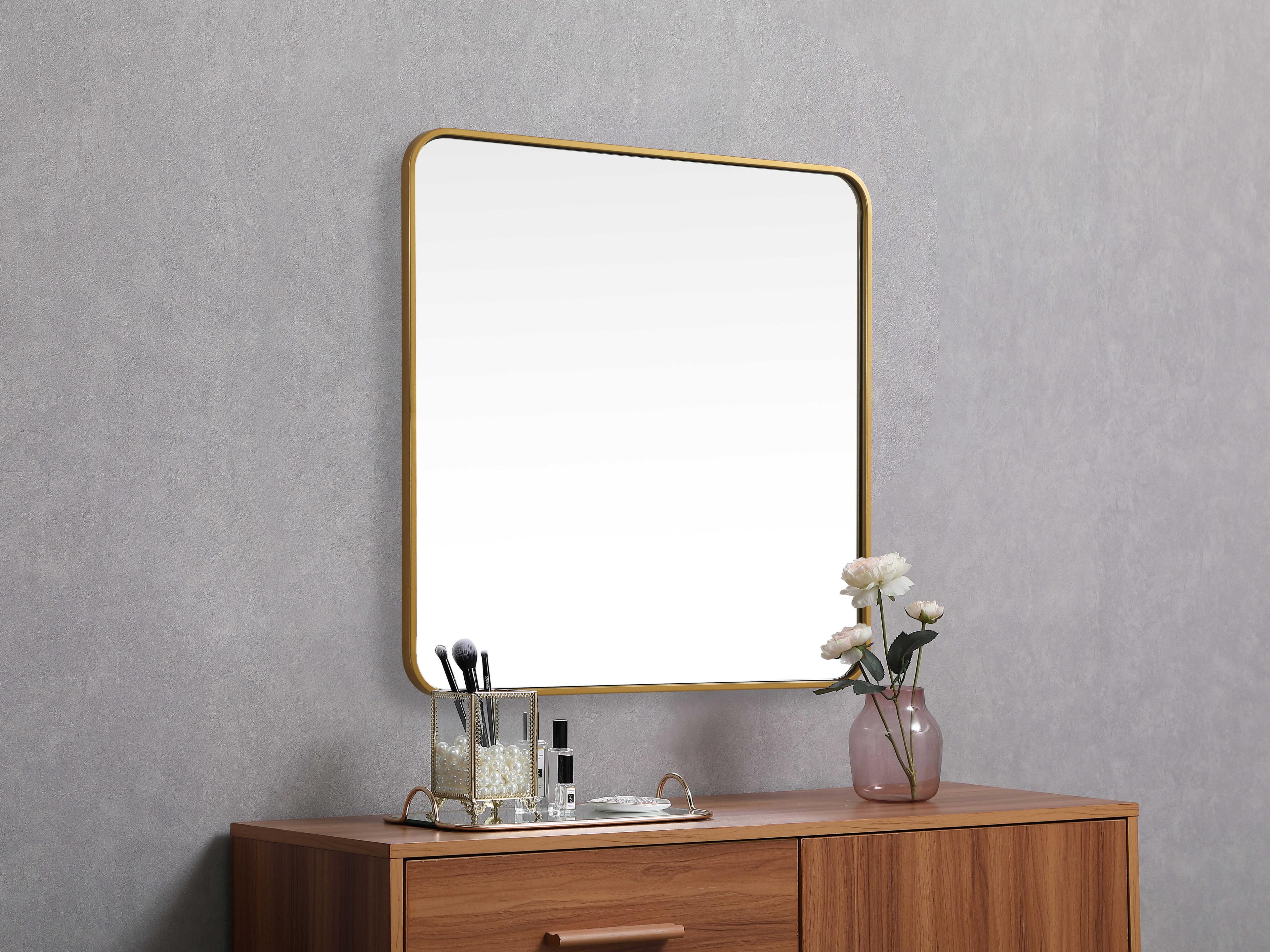 Elegant Lighting Evermore Square Wall Mirror