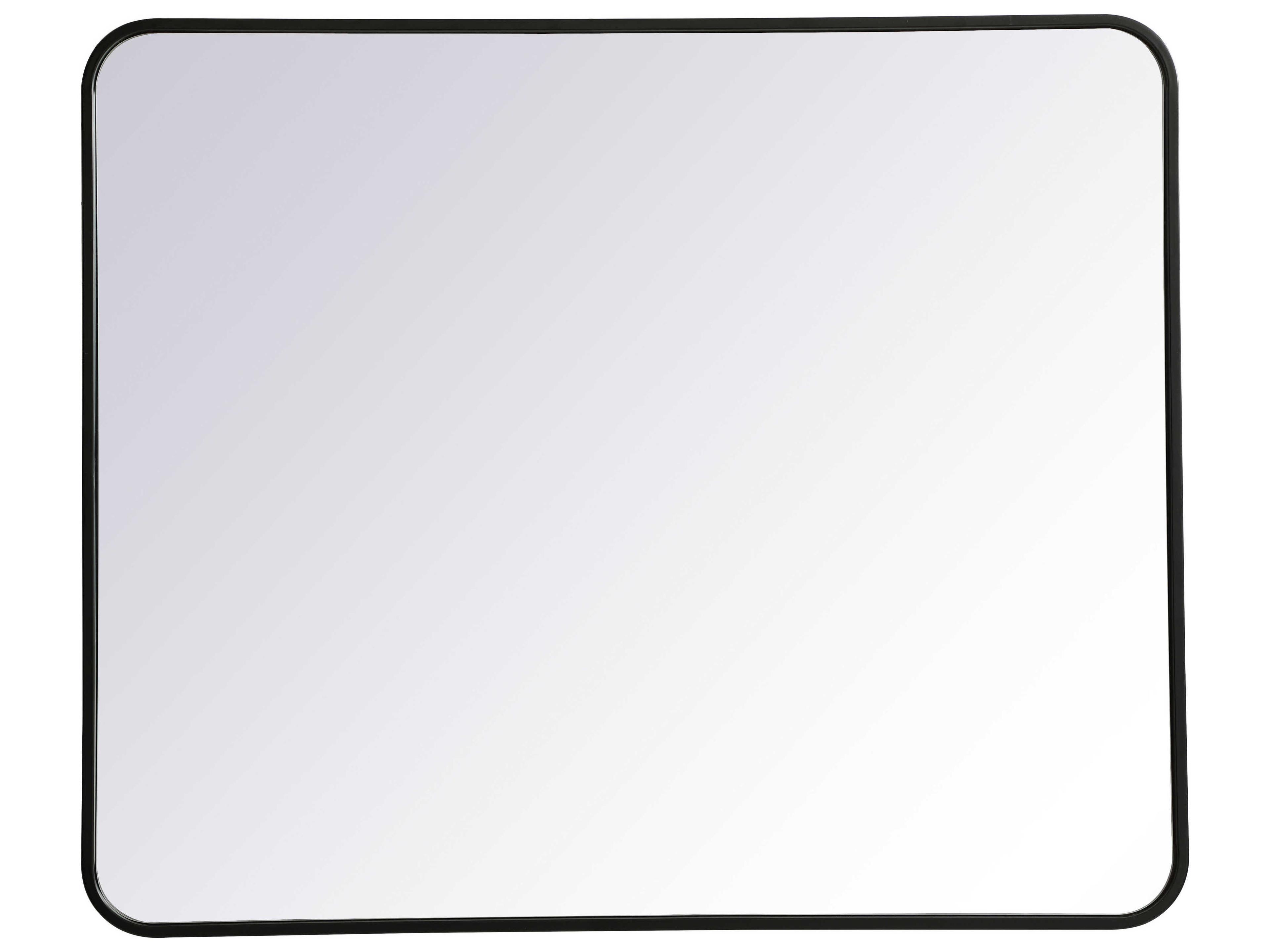 Elegant Lighting Evermore Black Rectangular Wall Mirror