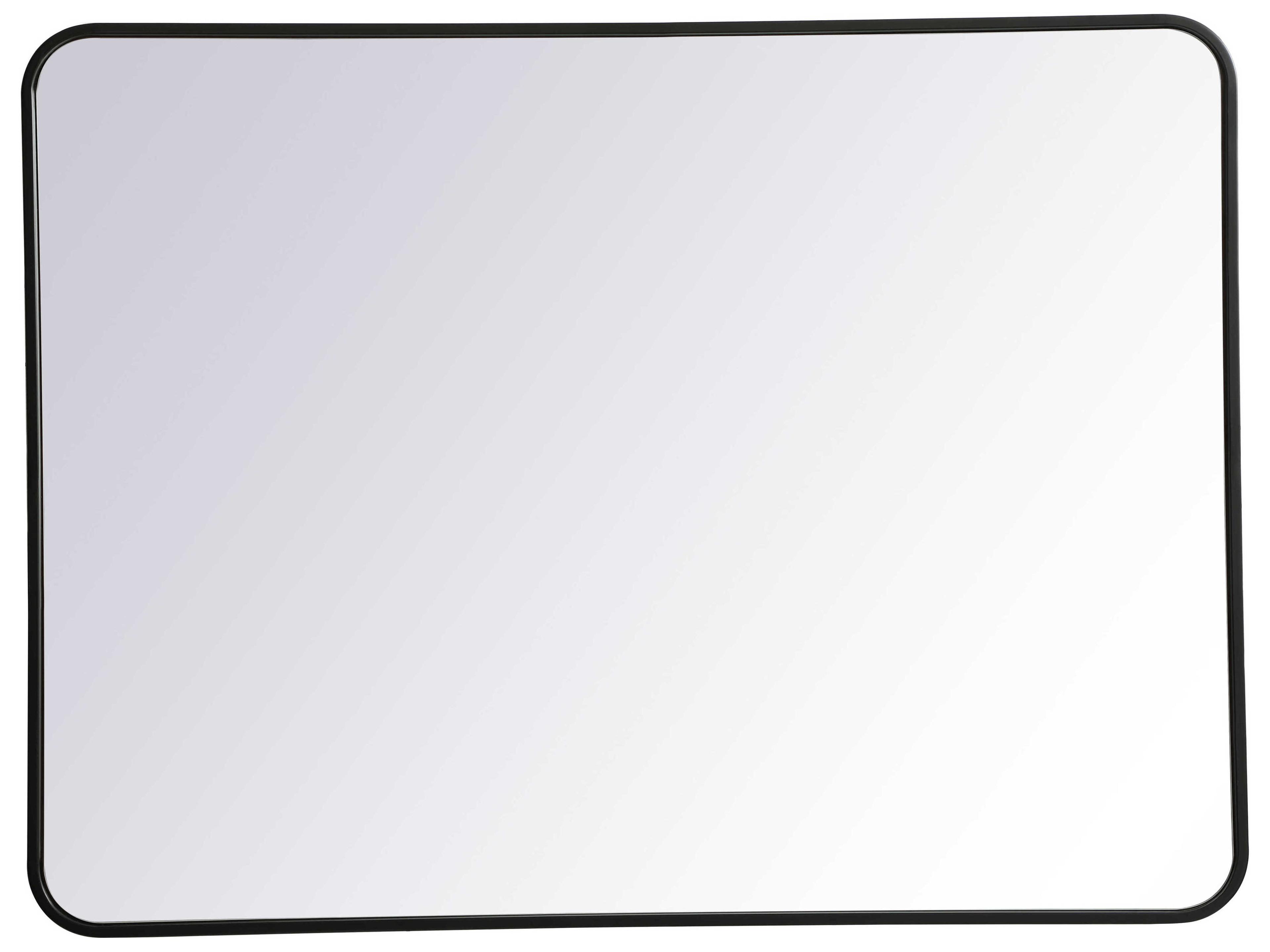 Elegant Lighting Evermore Black Rectangular Wall Mirror