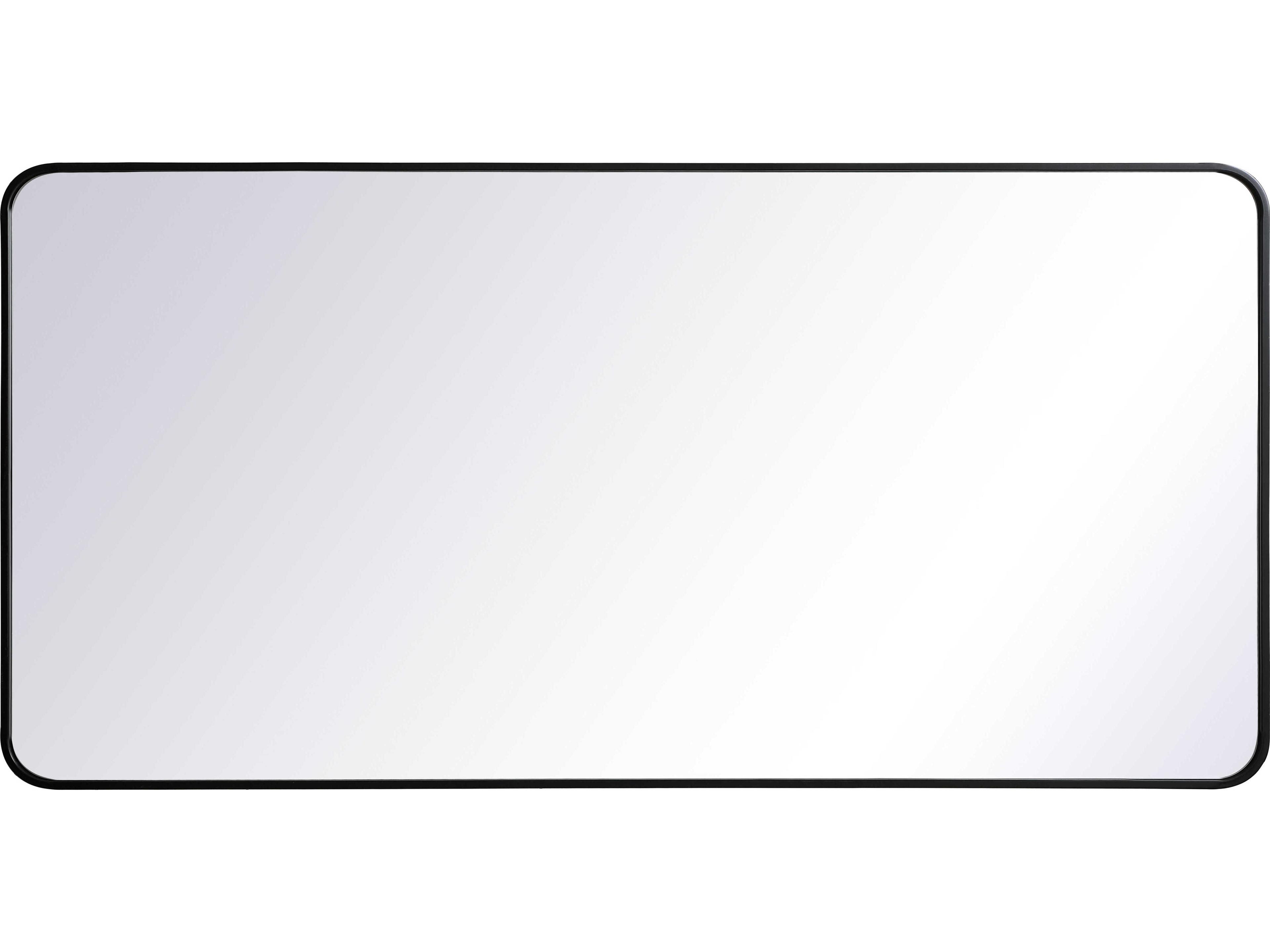 Elegant Lighting Evermore Black Rectangular Wall Mirror