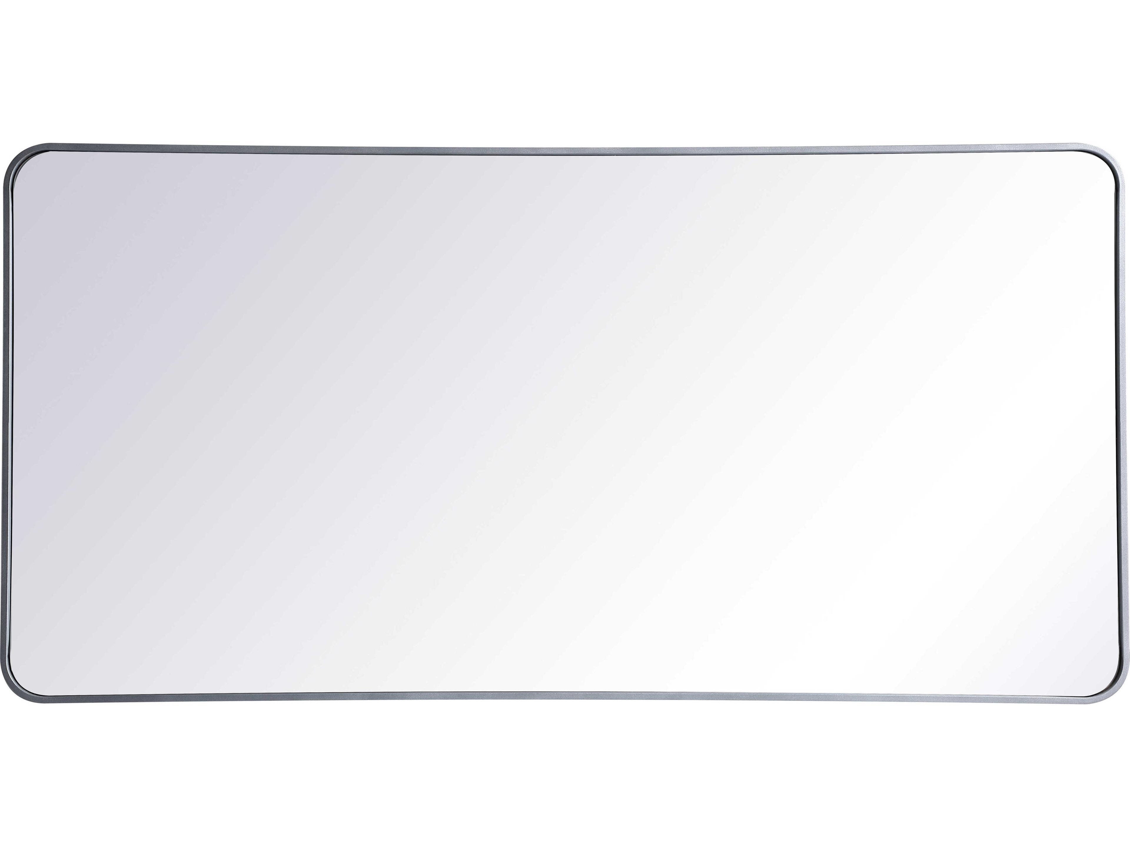 Elegant Lighting Evermore Silver Rectangular Wall Mirror