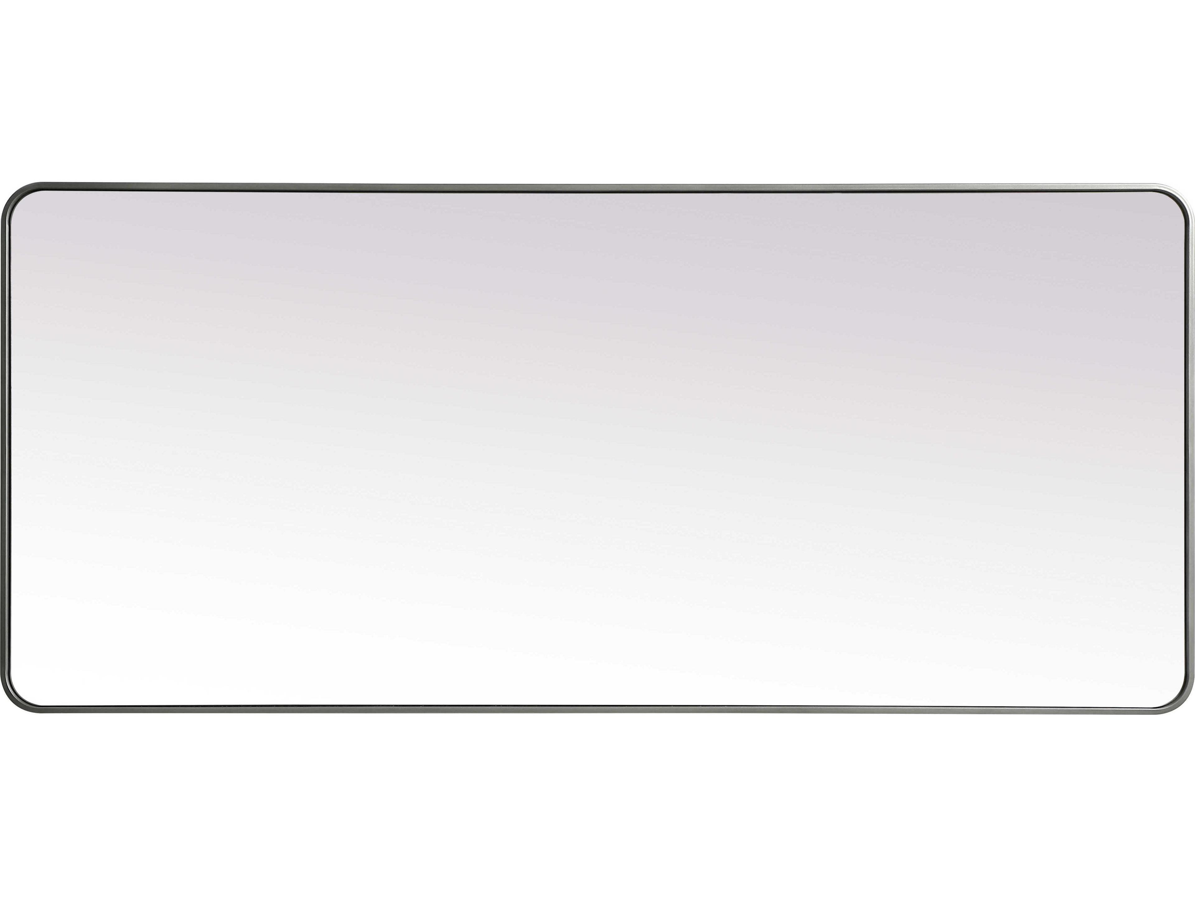 Elegant Lighting Evermore Silver Rectangular Floor Mirror