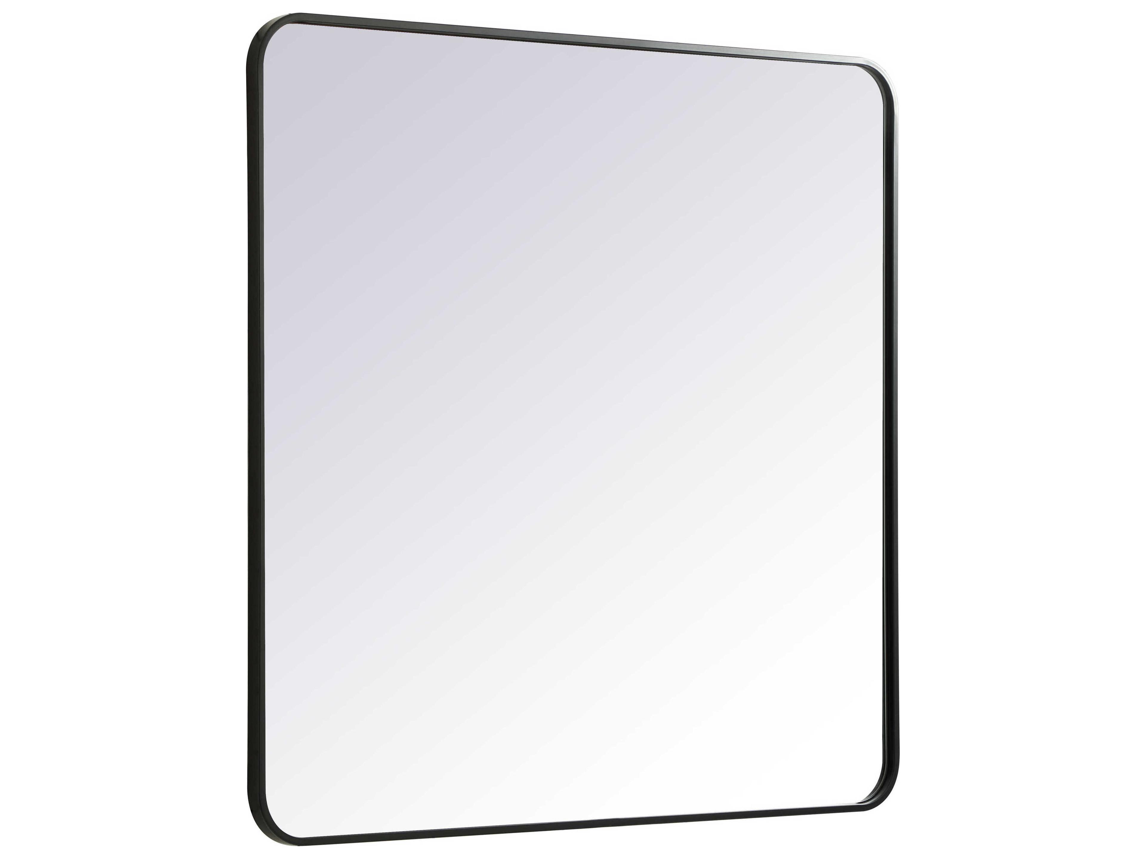 Elegant Lighting Evermore Black Rectangular Wall Mirror