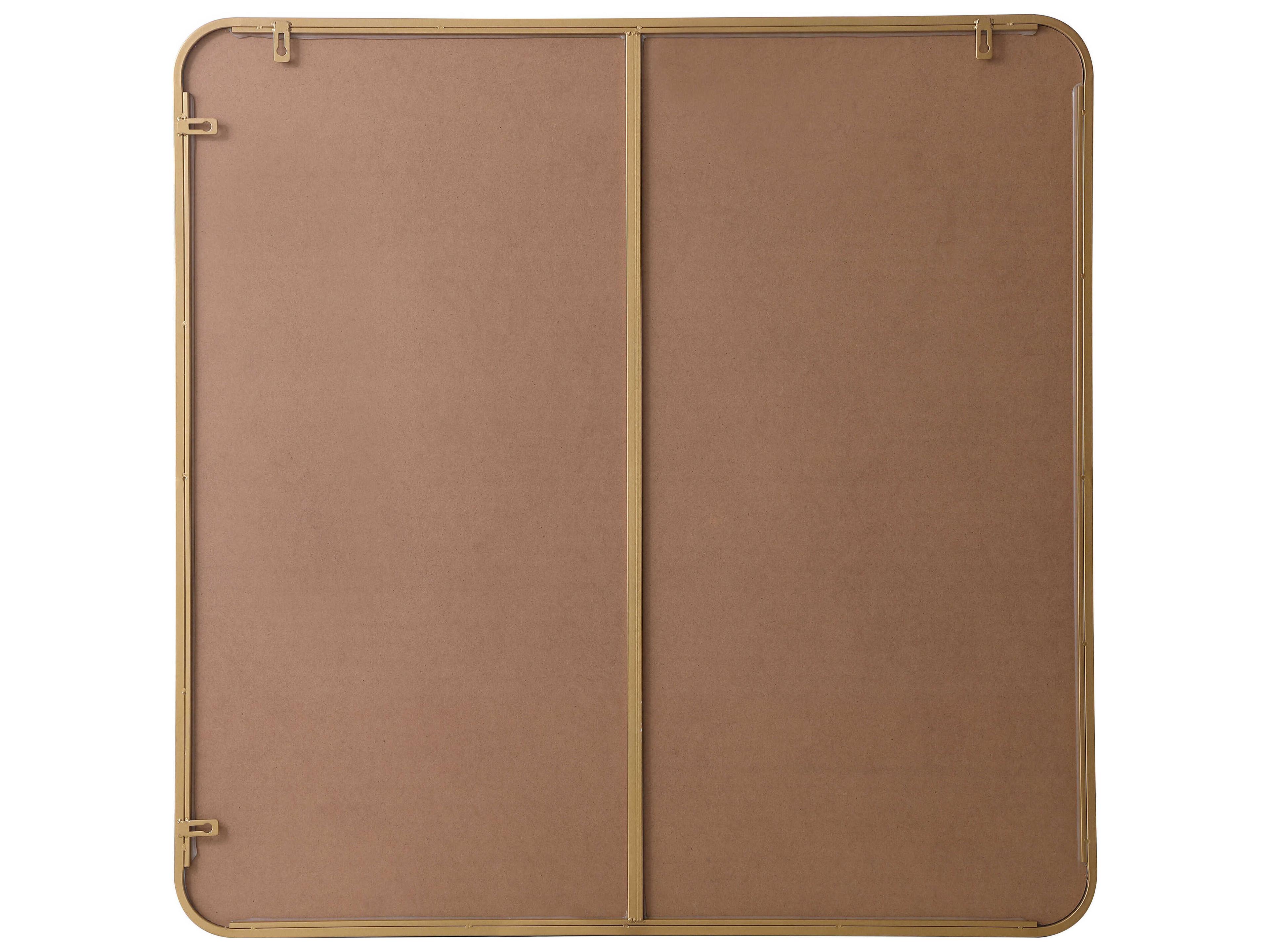 Elegant Lighting Evermore Brass Rectangular Wall Mirror