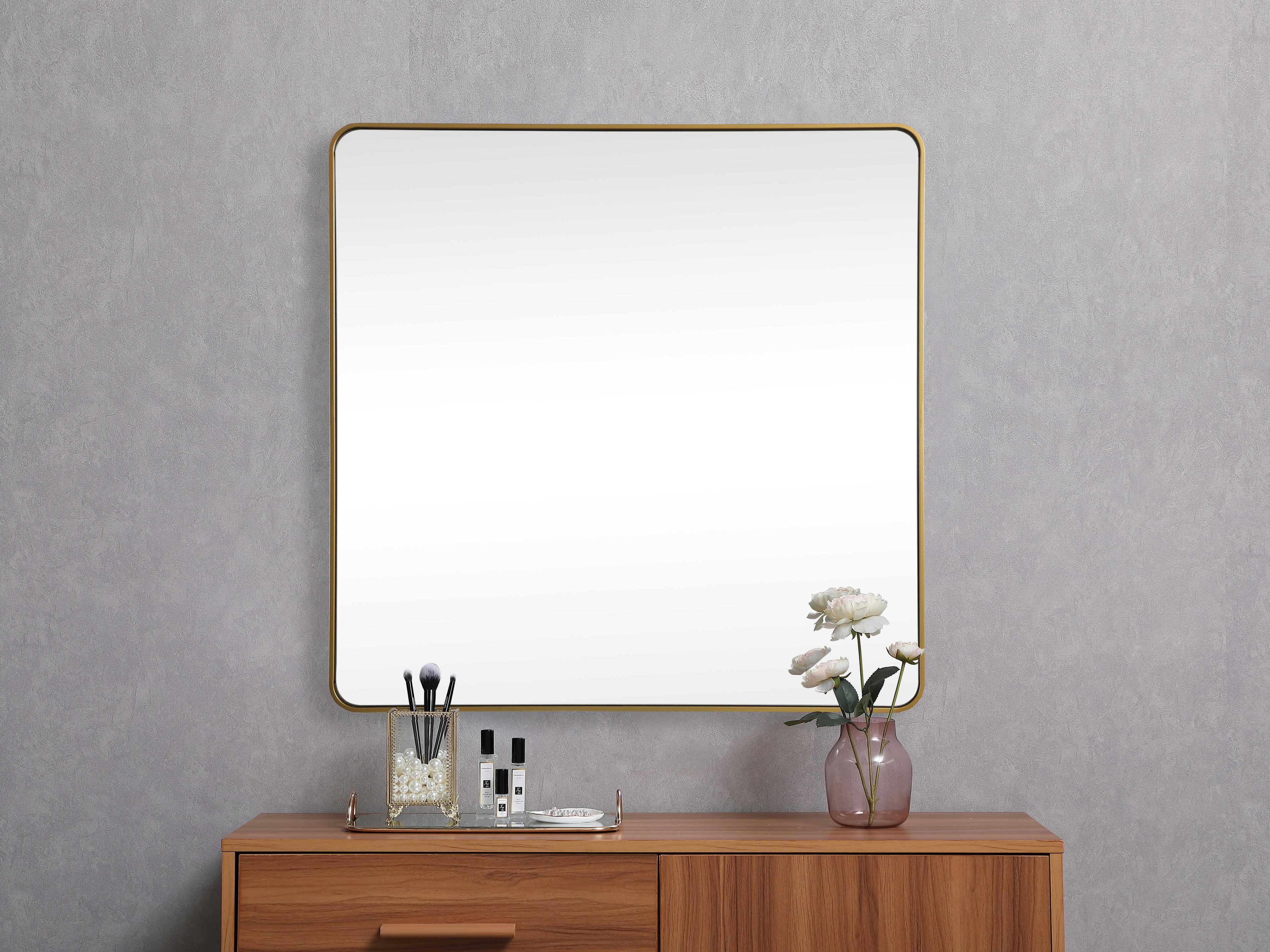 Elegant Lighting Evermore Square Wall Mirror