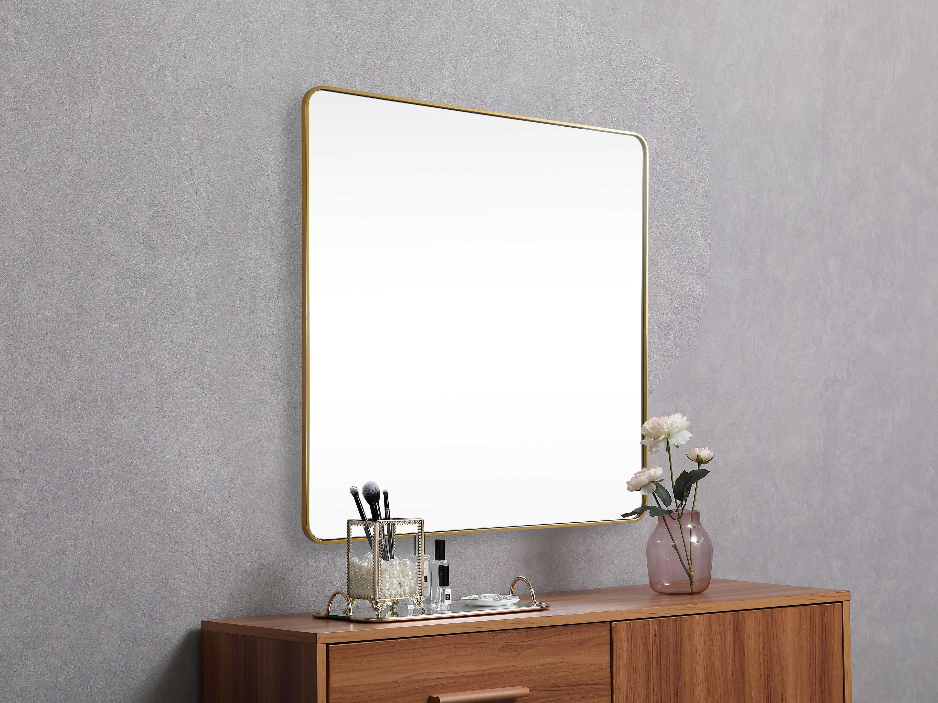 Elegant Lighting Evermore Square Wall Mirror