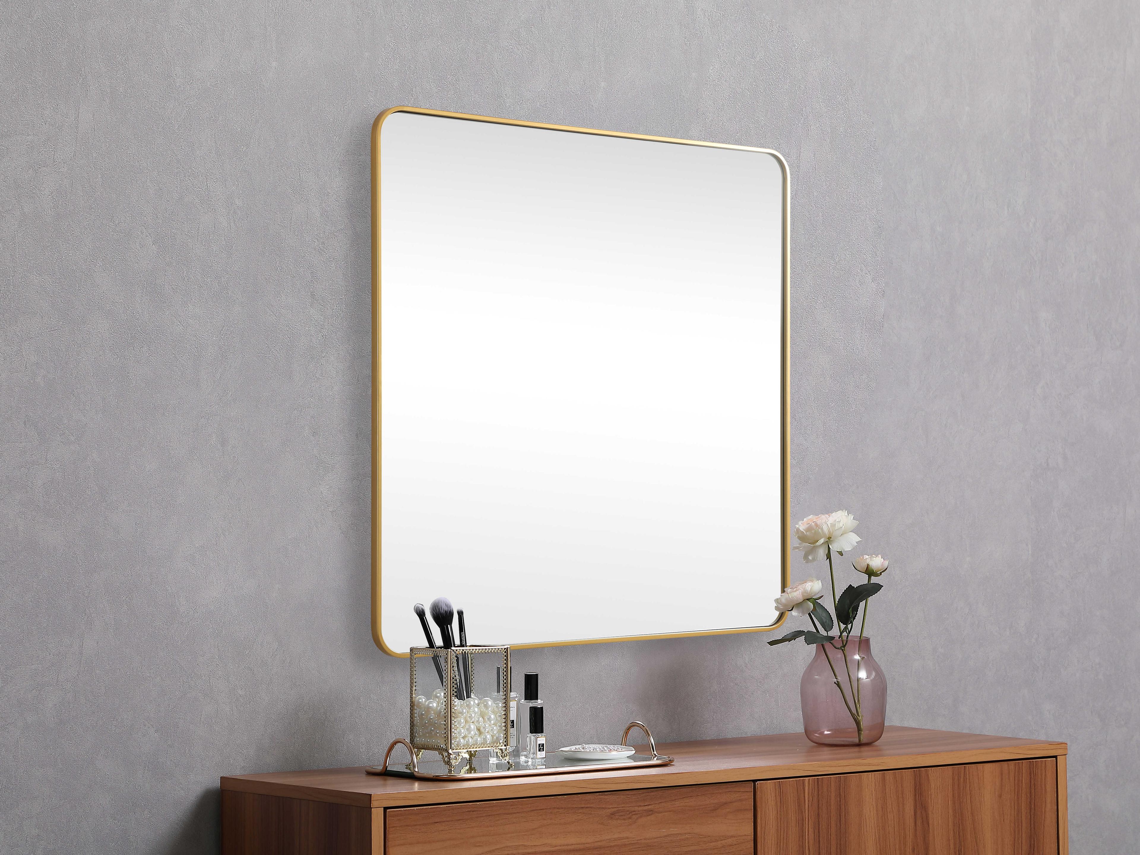 Elegant Lighting Evermore Square Wall Mirror
