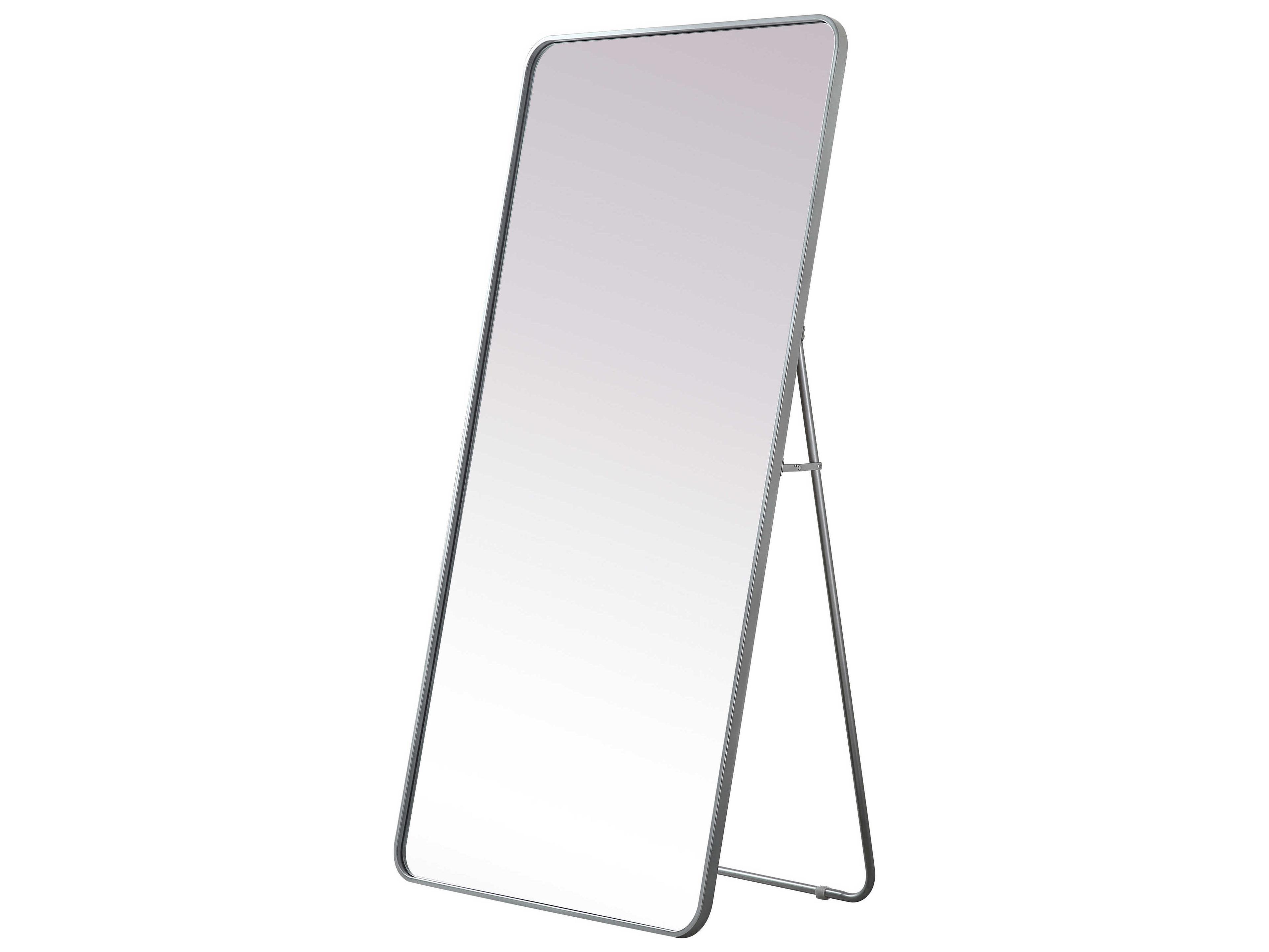 Elegant Lighting Evermore Silver Rectangular Floor Mirror
