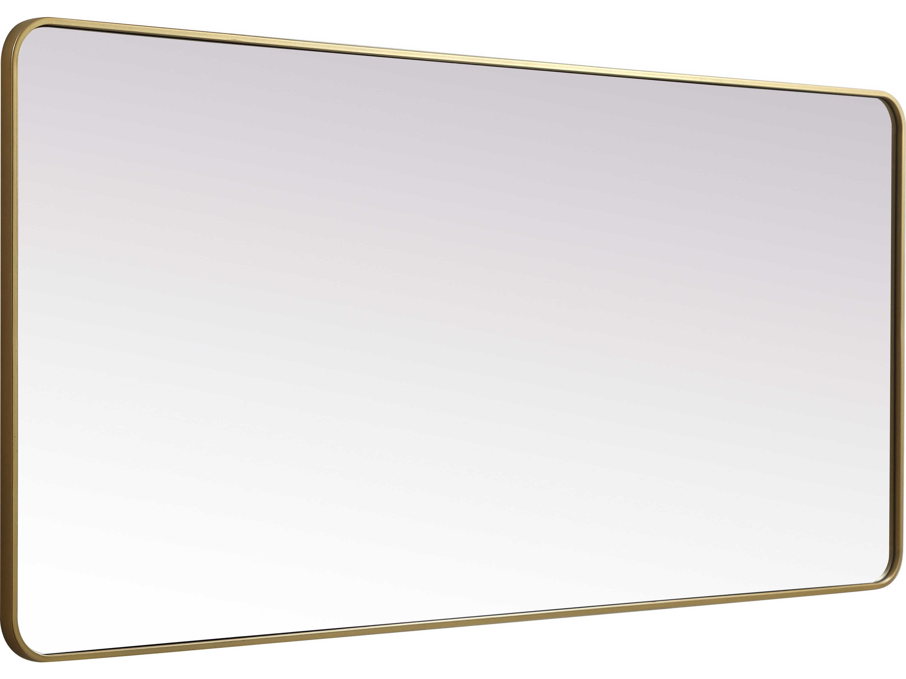Elegant Lighting Evermore Brass Rectangular Floor Mirror