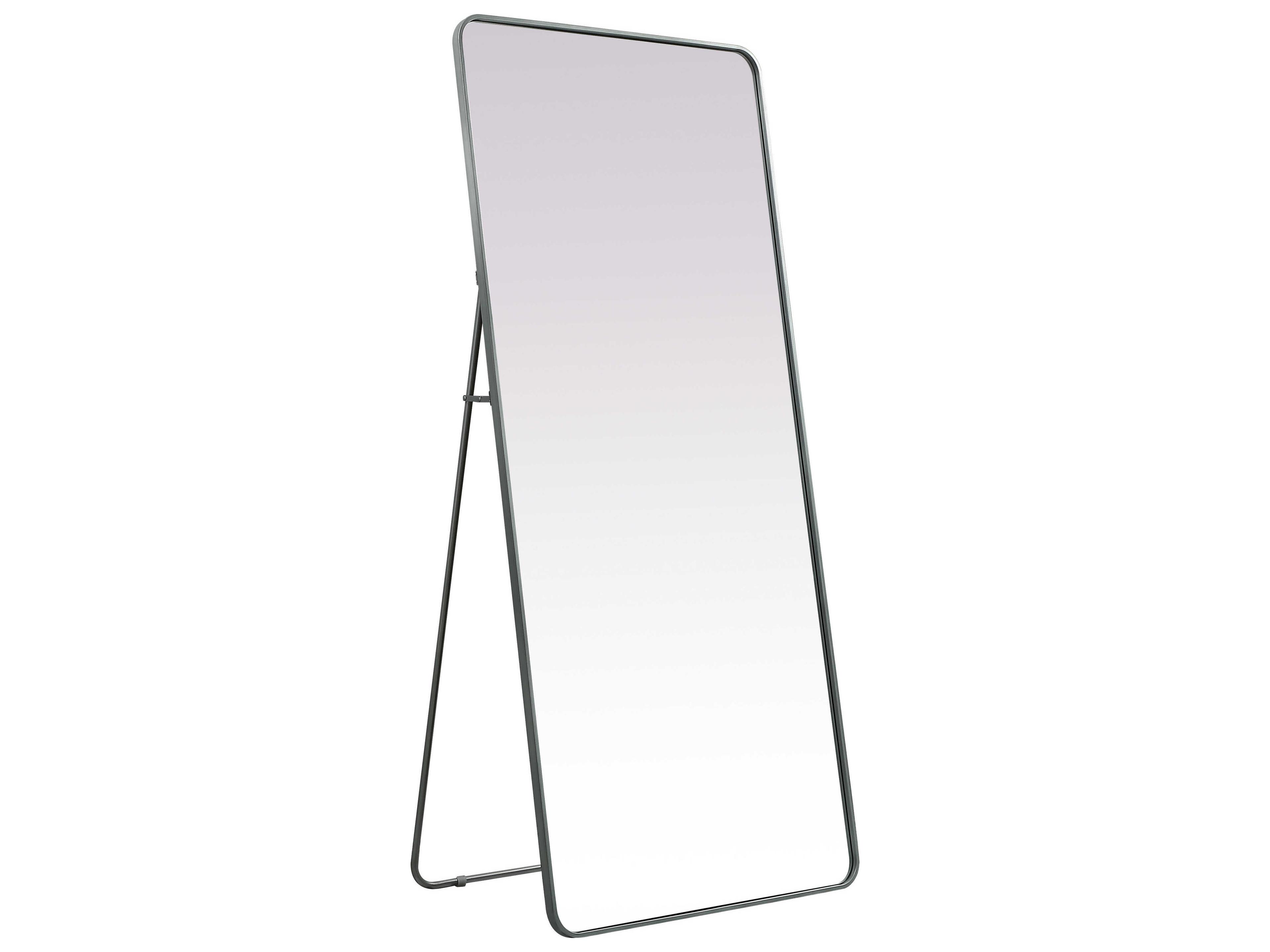 Elegant Lighting Evermore Silver Rectangular Floor Mirror