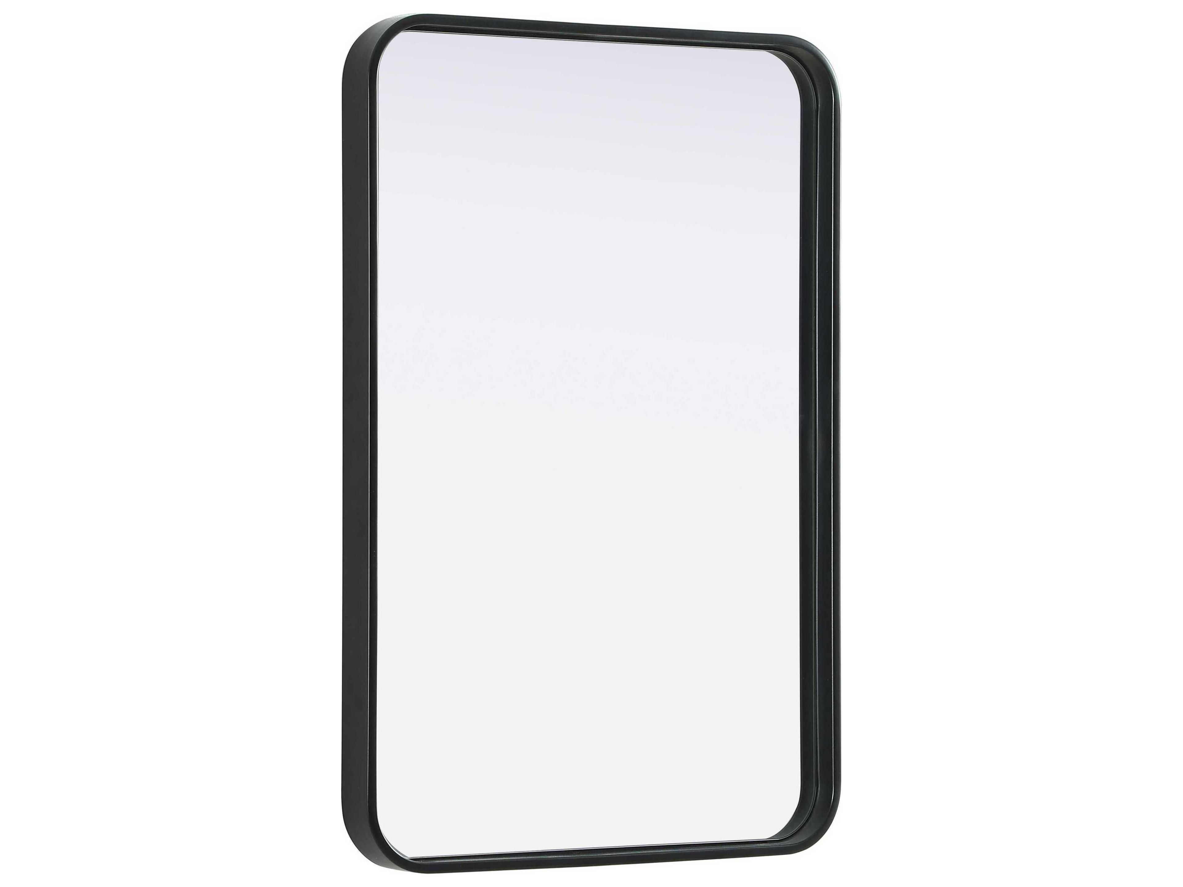 Elegant Lighting Remy Black Rectangular Wall Mirror