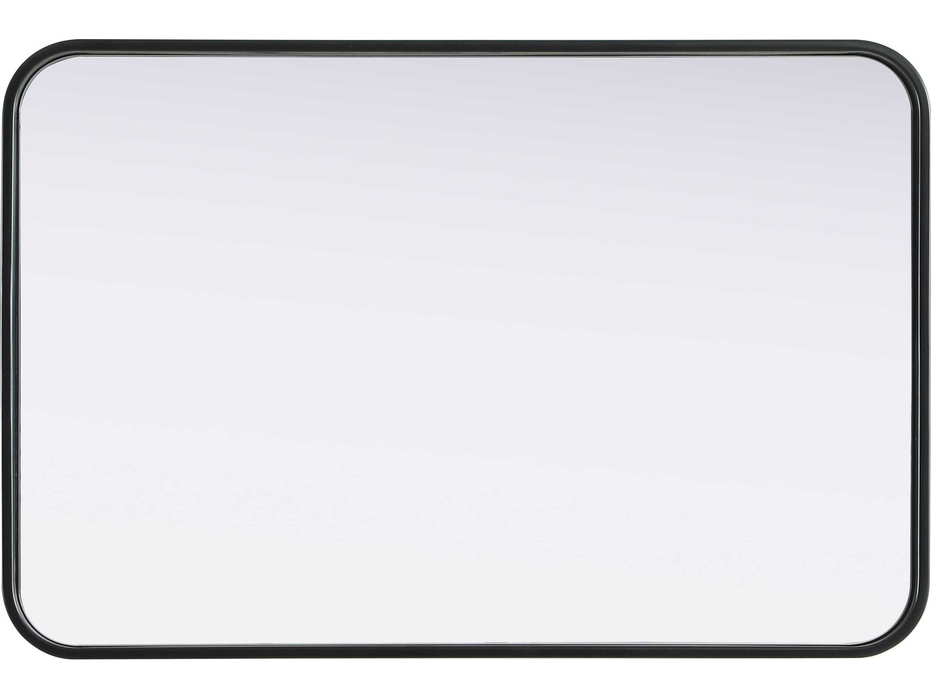 Elegant Lighting Remy Black Rectangular Wall Mirror