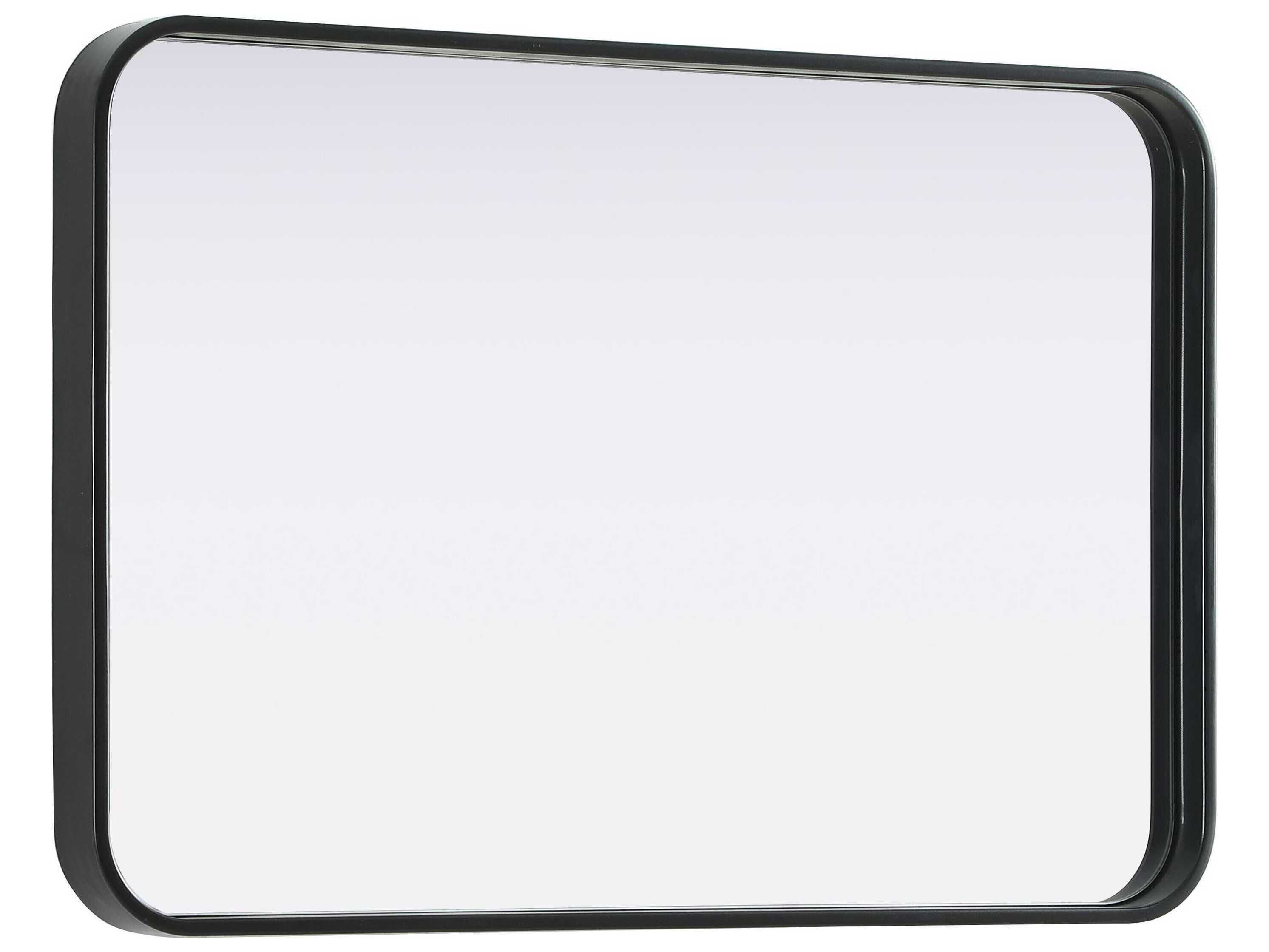 Elegant Lighting Remy Black Rectangular Wall Mirror