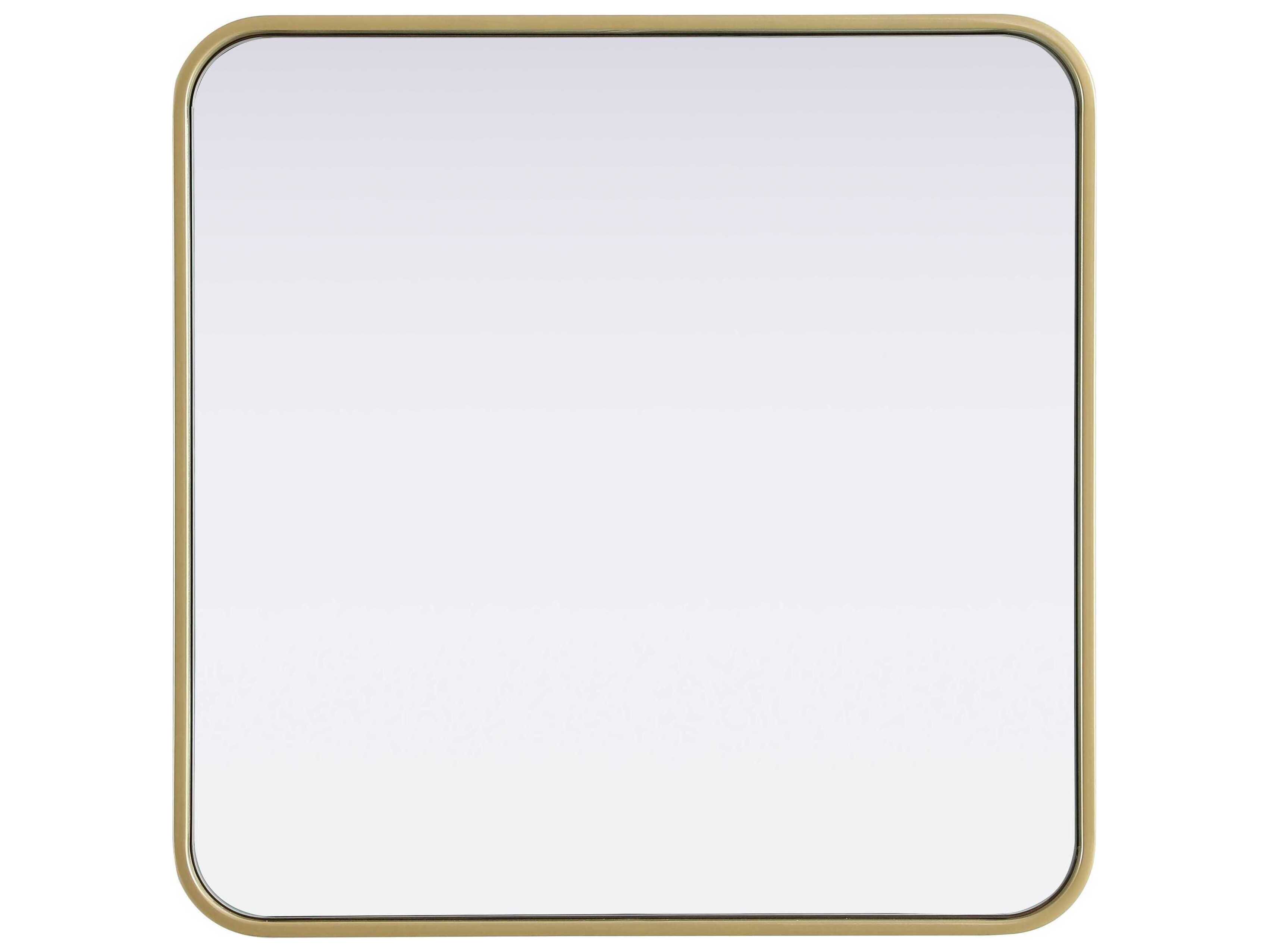 Elegant Lighting Remy Brass Square Wall Mirror