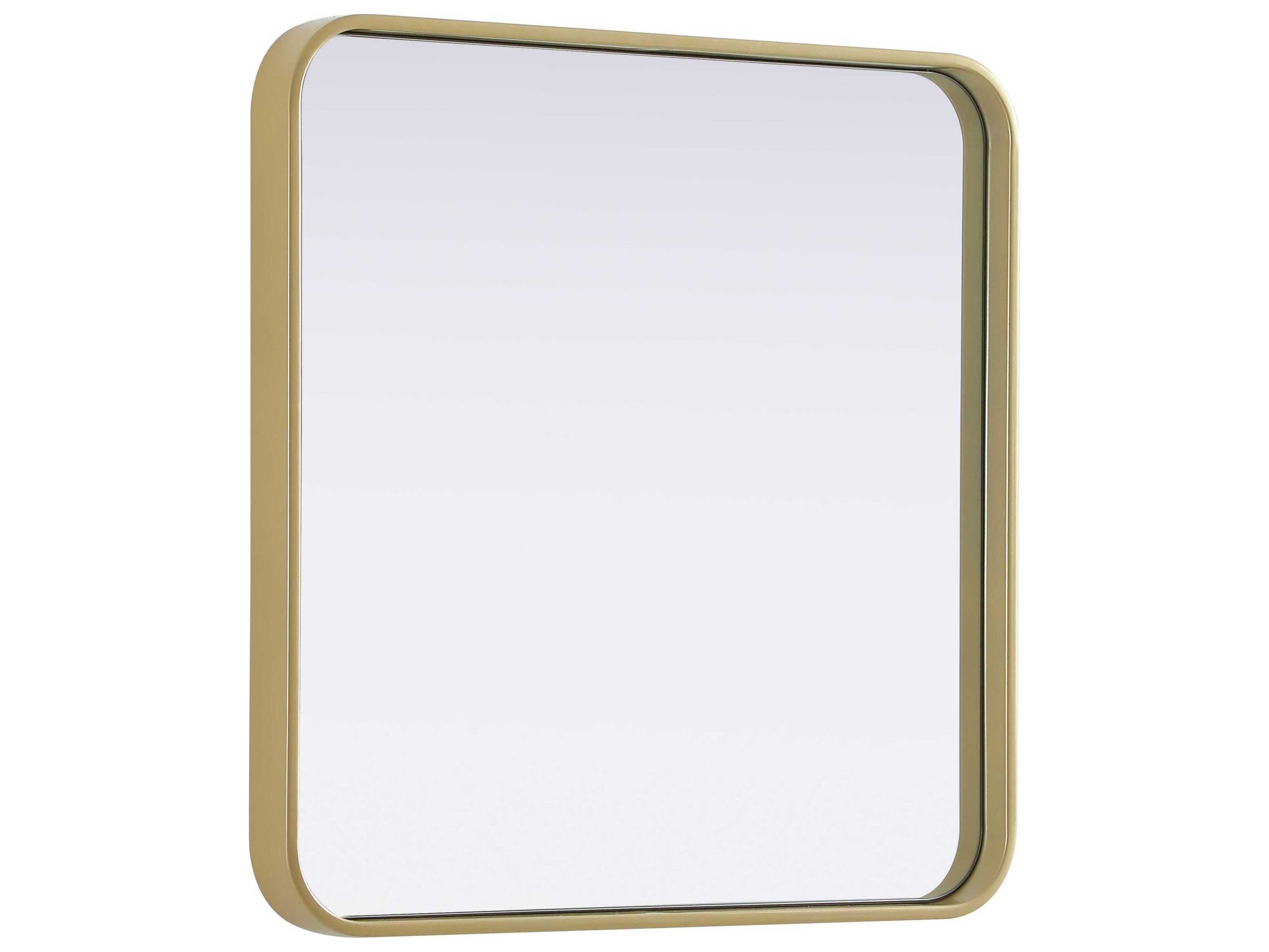 Elegant Lighting Remy Brass Square Wall Mirror