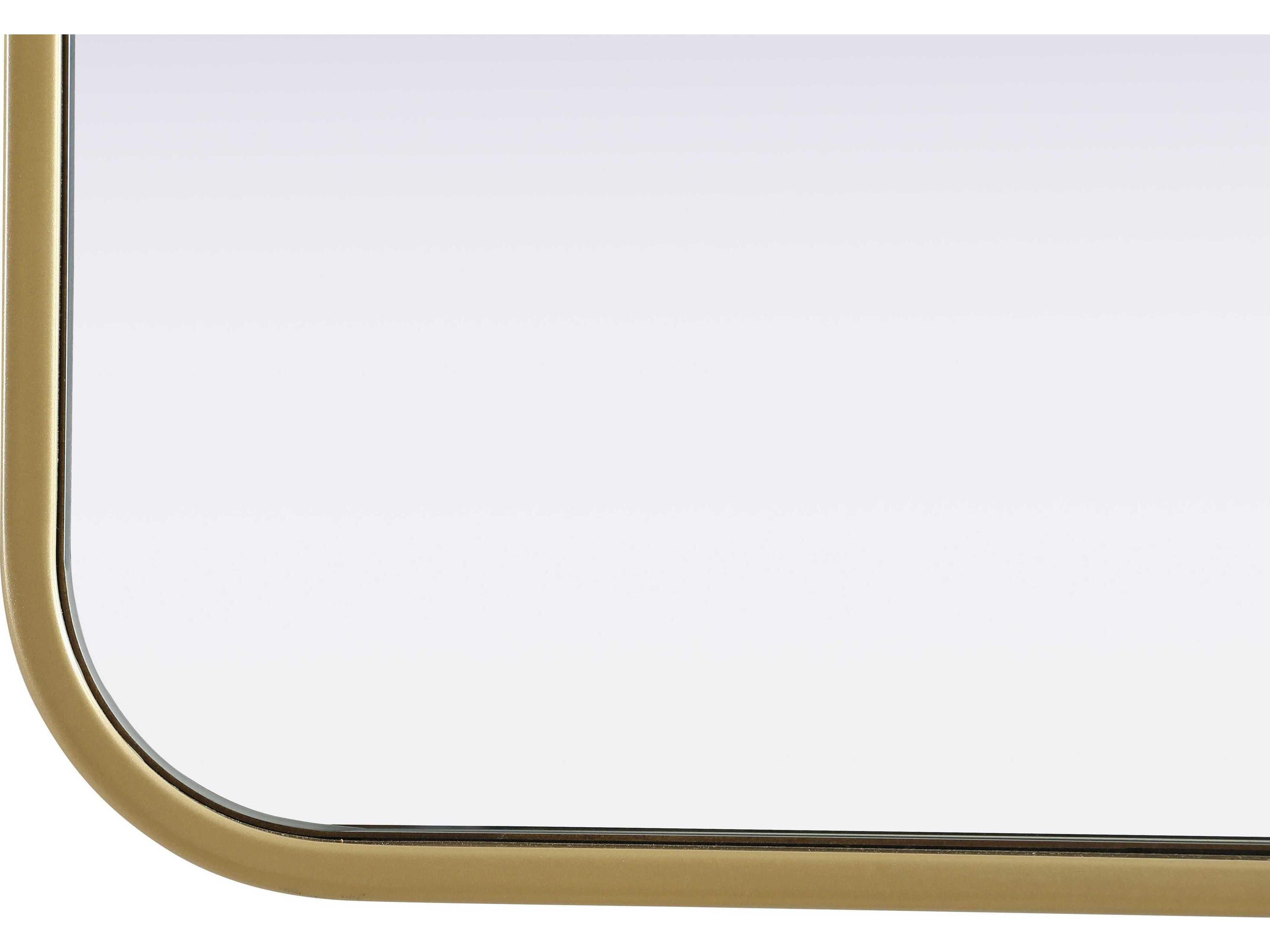 Elegant Lighting Remy Brass Square Wall Mirror