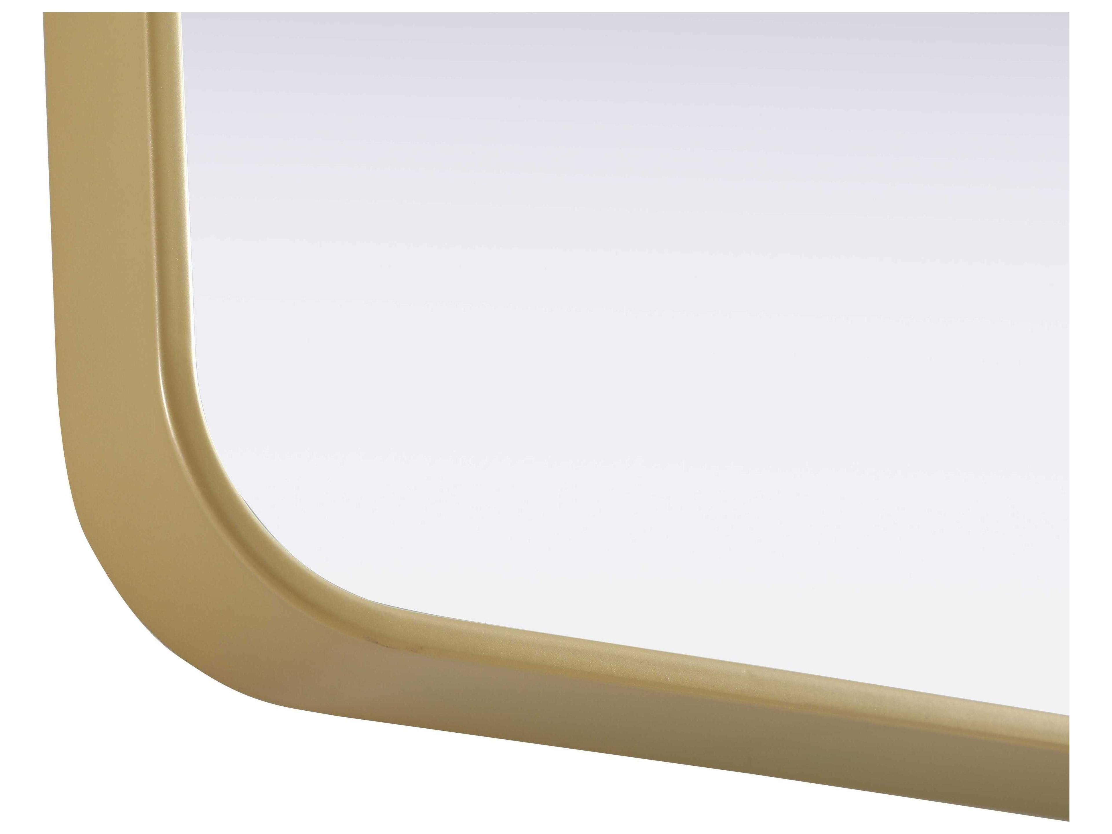 Elegant Lighting Remy Brass Square Wall Mirror